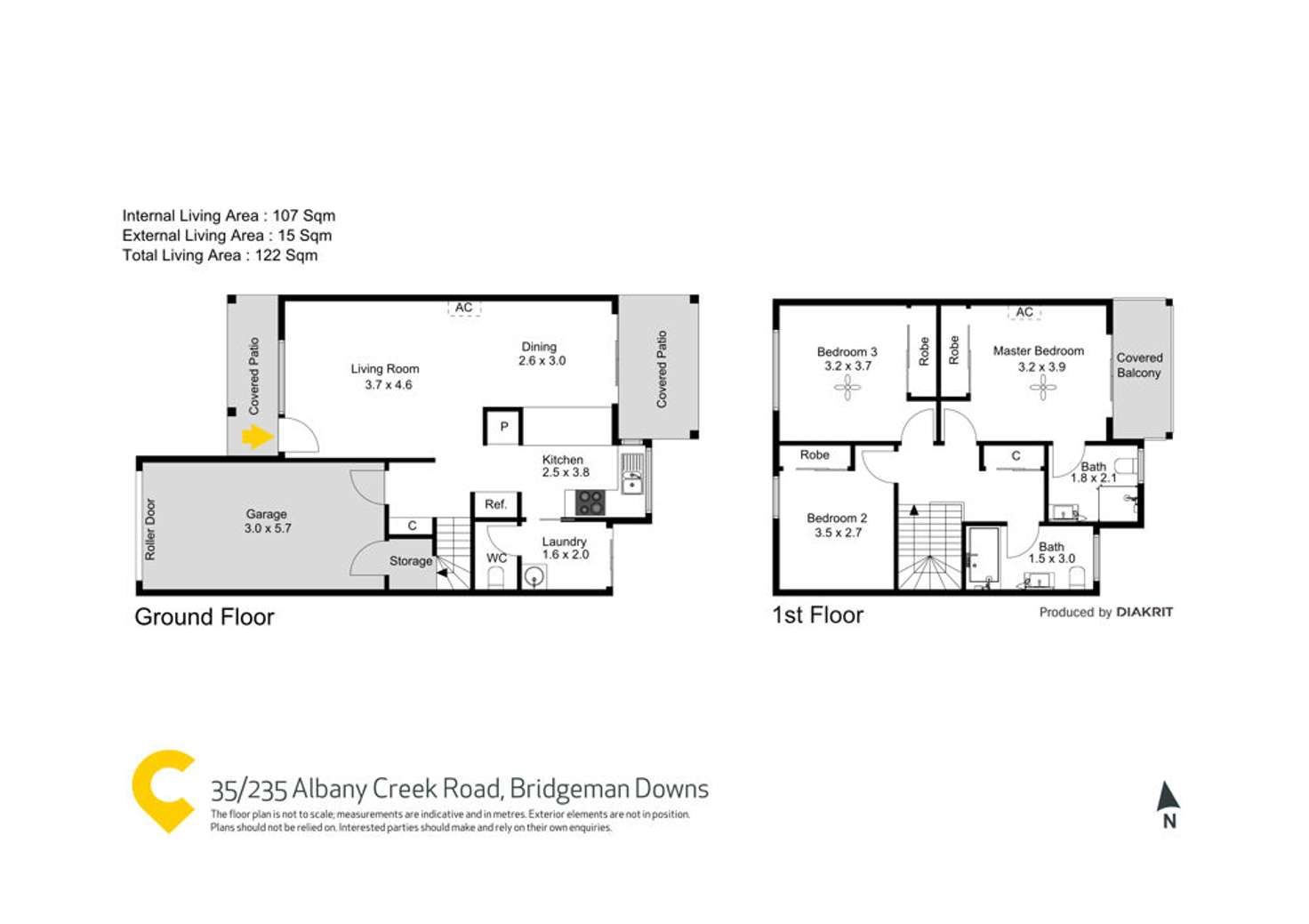 Floorplan of Homely townhouse listing, 35/235 Albany Creek Road, Bridgeman Downs QLD 4035