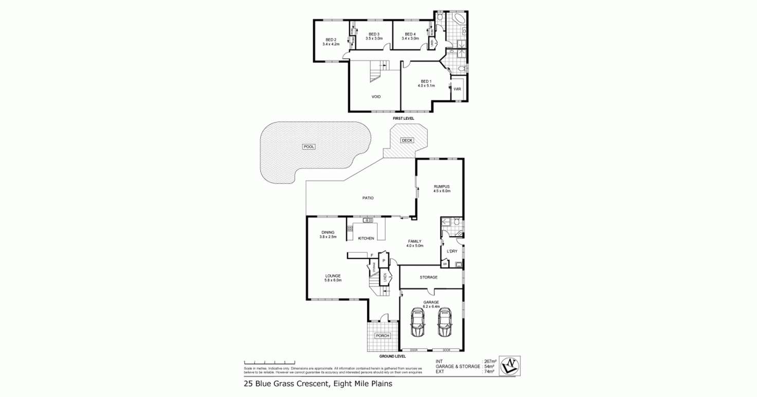 Floorplan of Homely house listing, 25 Blue Grass Crescent, Eight Mile Plains QLD 4113