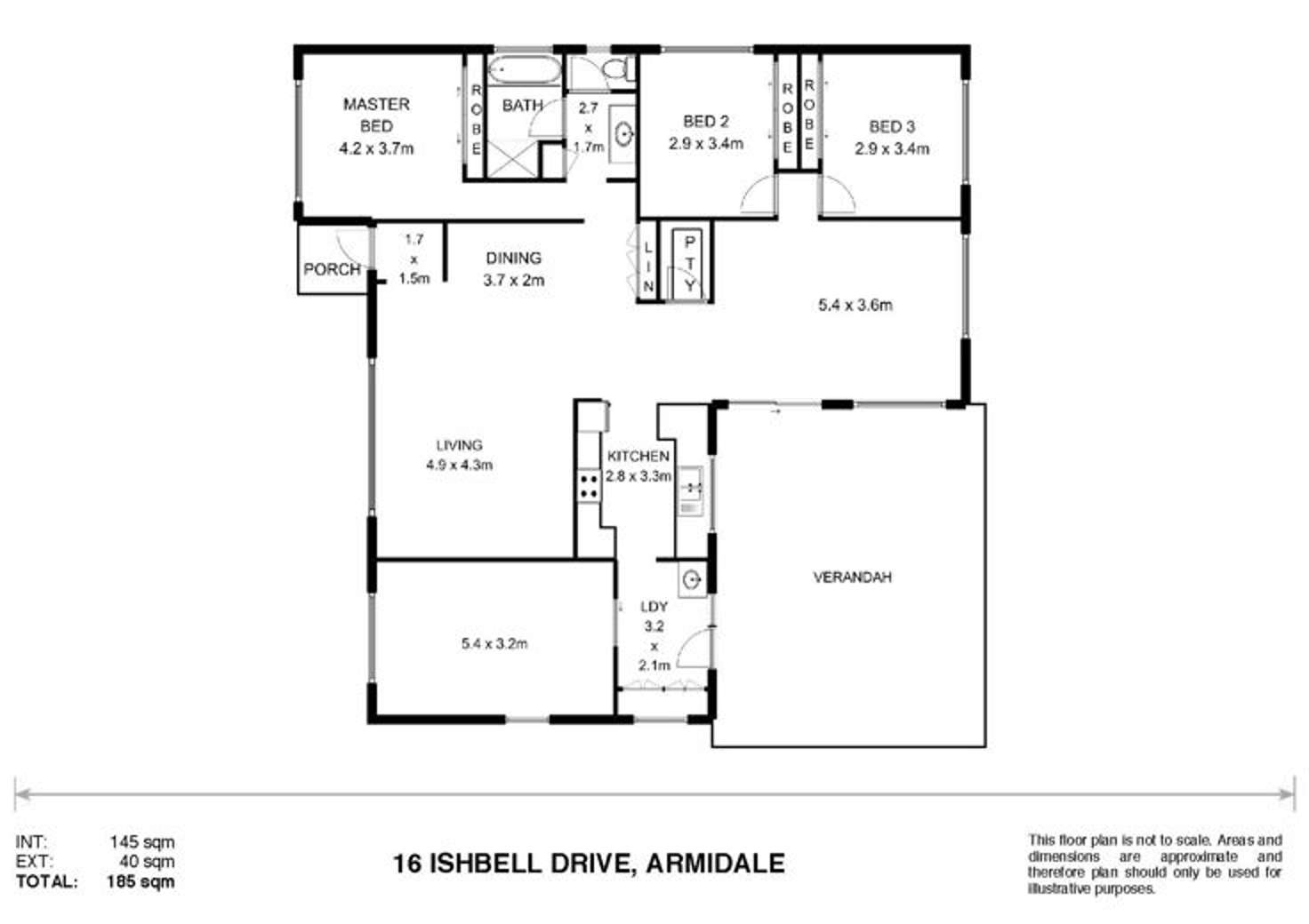 Floorplan of Homely house listing, 16 Ishbell Drive, Armidale NSW 2350