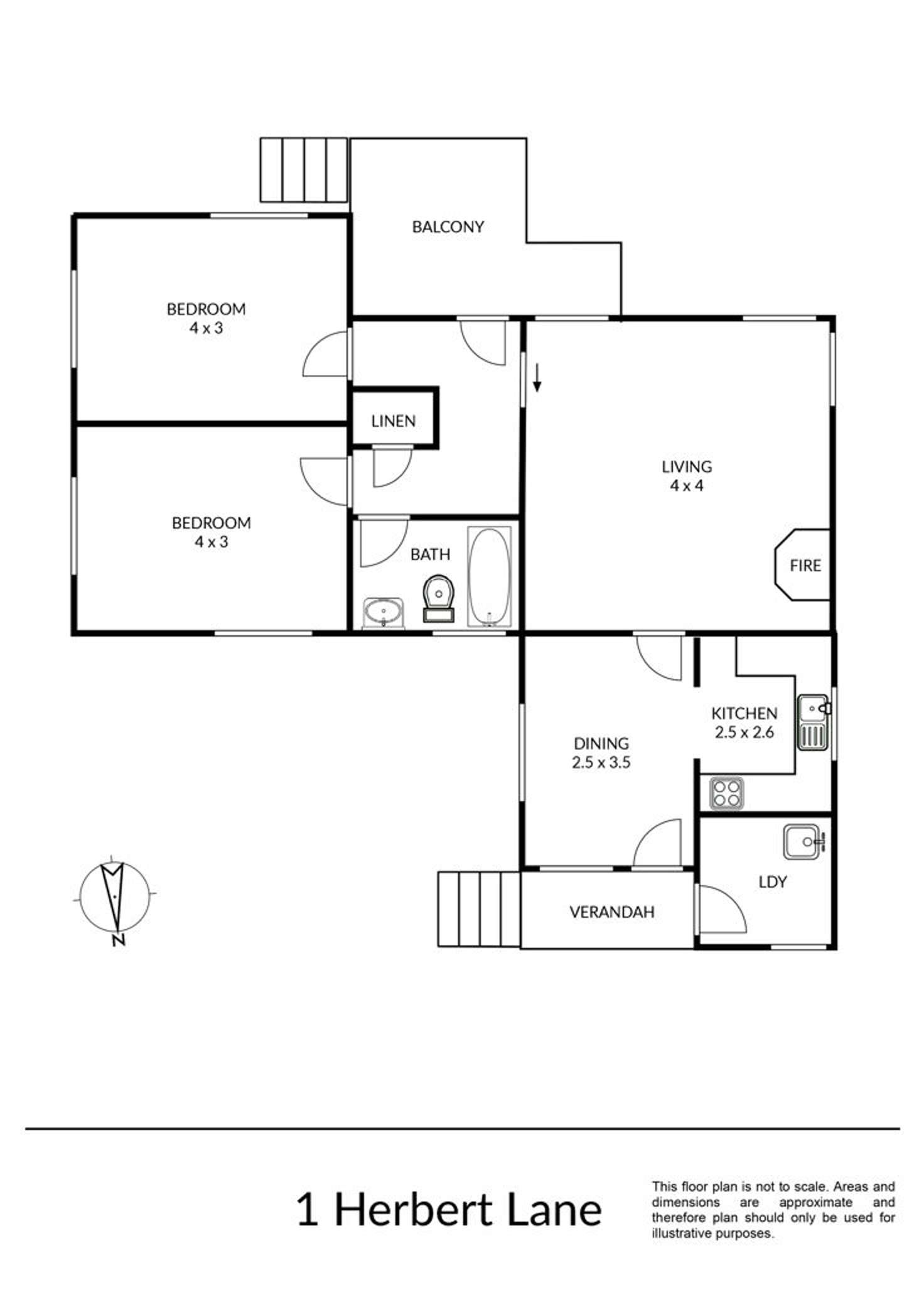 Floorplan of Homely house listing, 1 Herbert Lane, Armidale NSW 2350