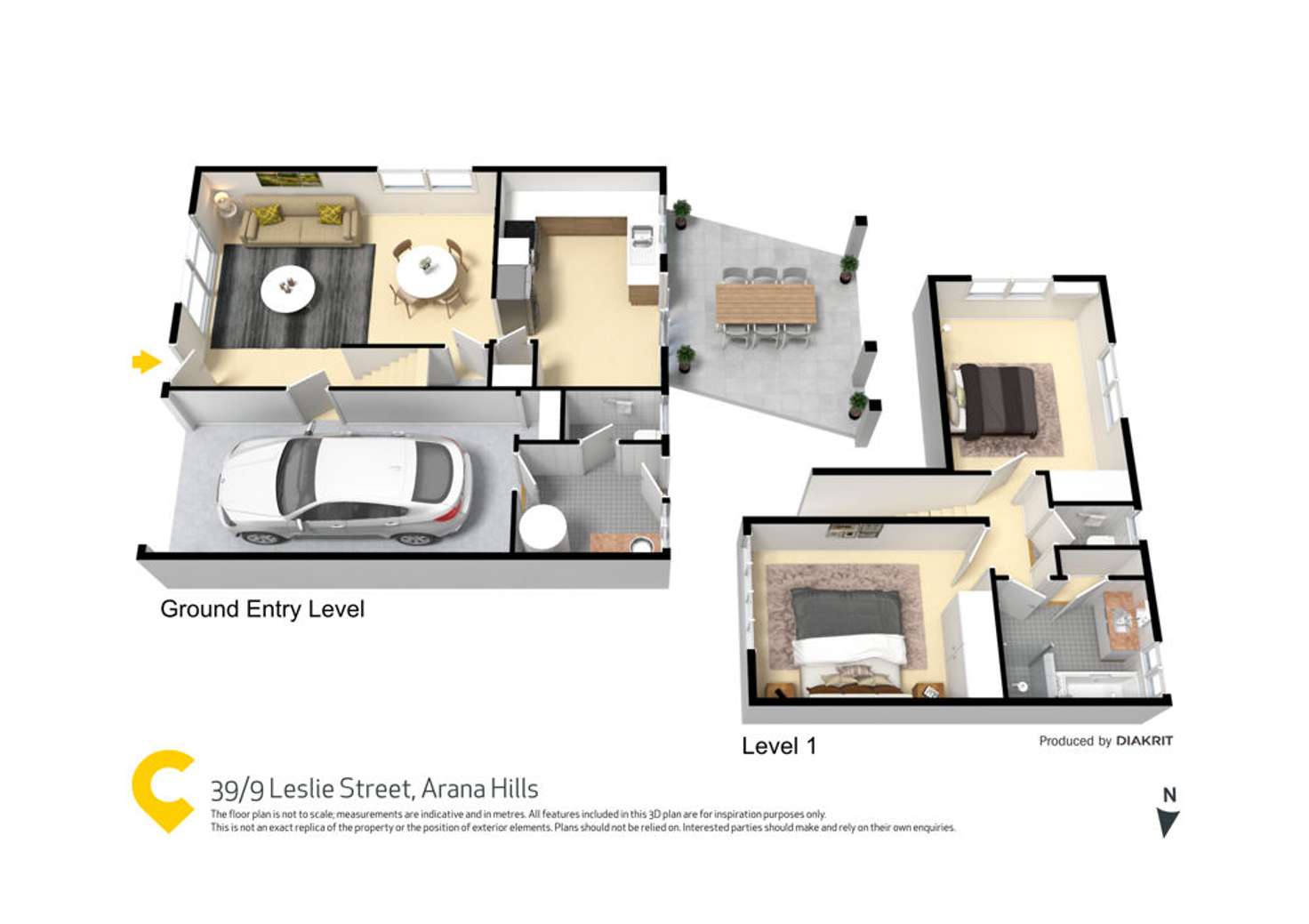 Floorplan of Homely townhouse listing, 39/9 Leslie Street, Arana Hills QLD 4054