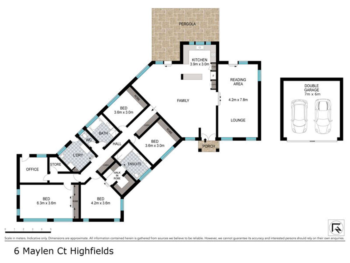 Floorplan of Homely house listing, 6 Maylen Court, Highfields QLD 4352