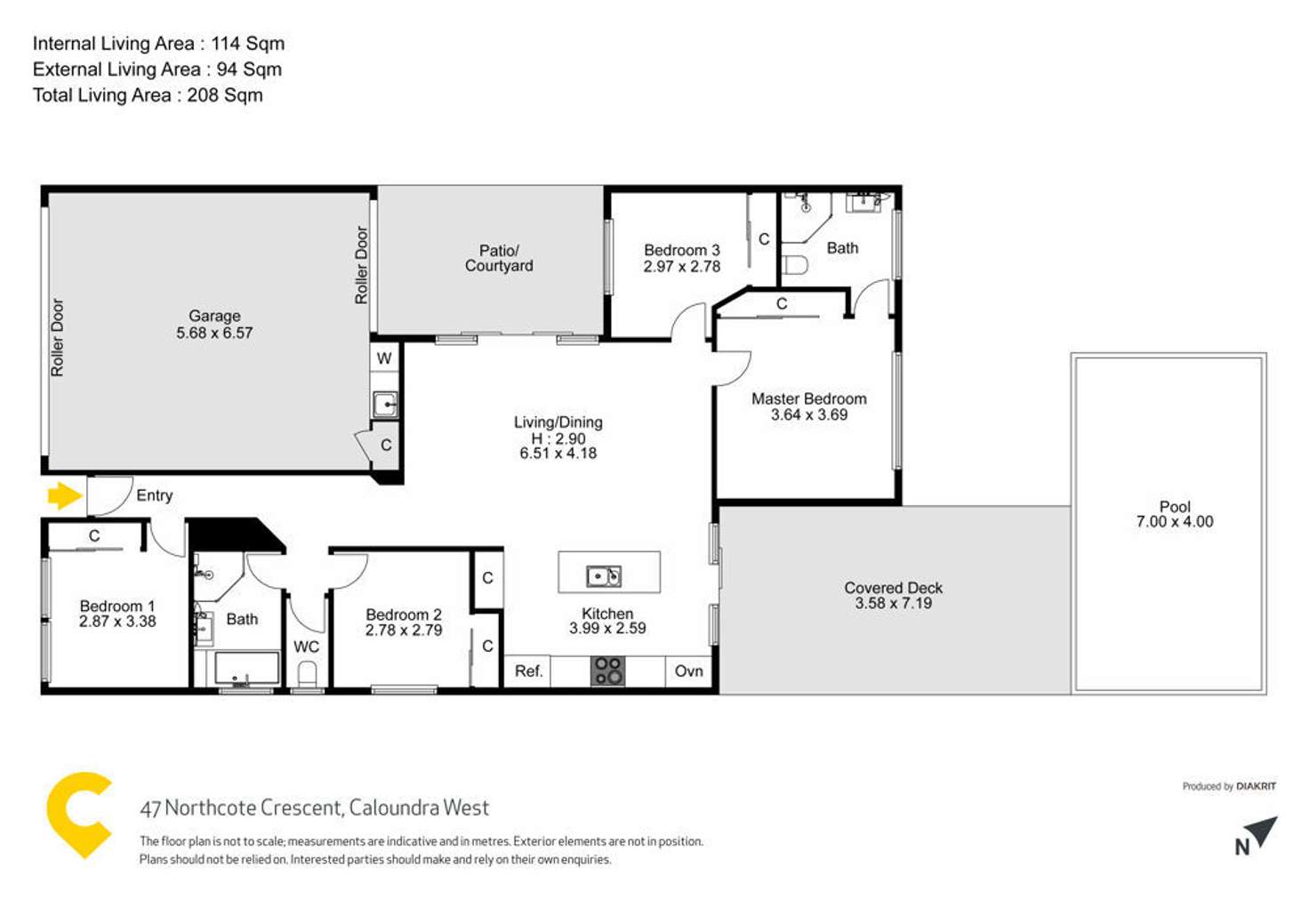 Floorplan of Homely house listing, 47 Northcote Crescent, Caloundra West QLD 4551