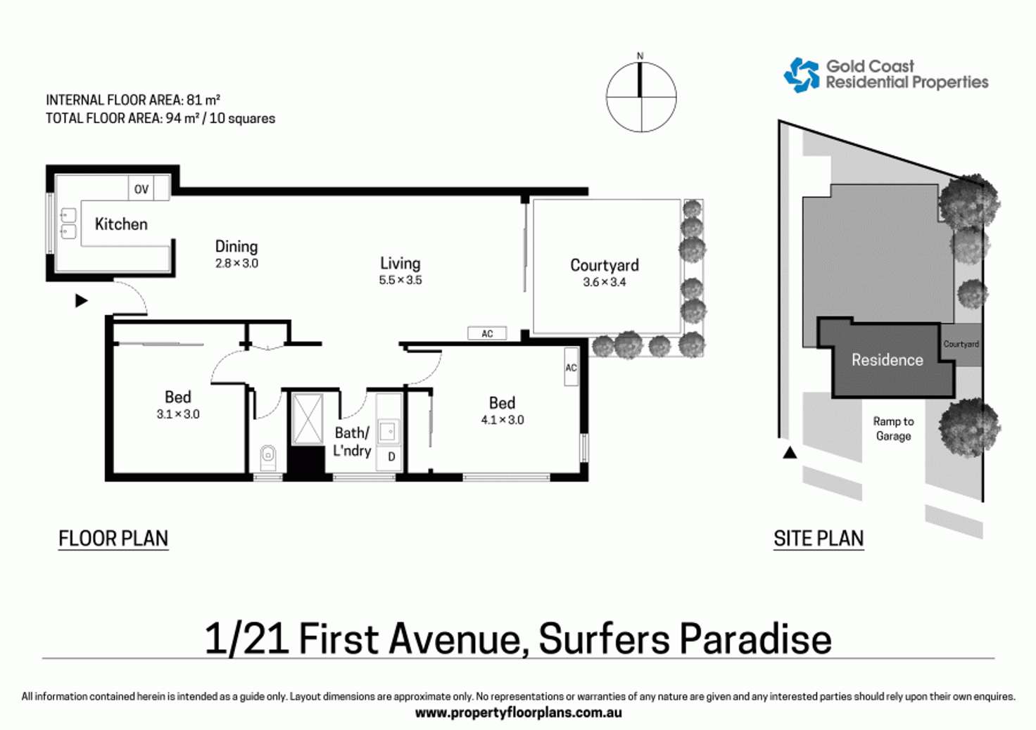 Floorplan of Homely unit listing, 1/21 First Avenue, Surfers Paradise QLD 4217