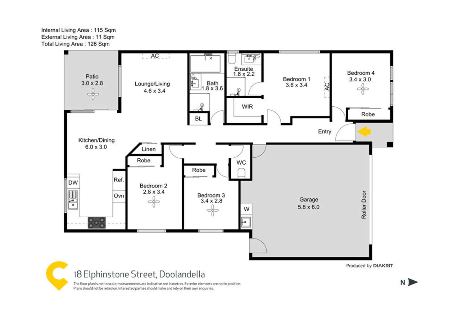 Floorplan of Homely house listing, 18 Elphinstone Street, Doolandella QLD 4077