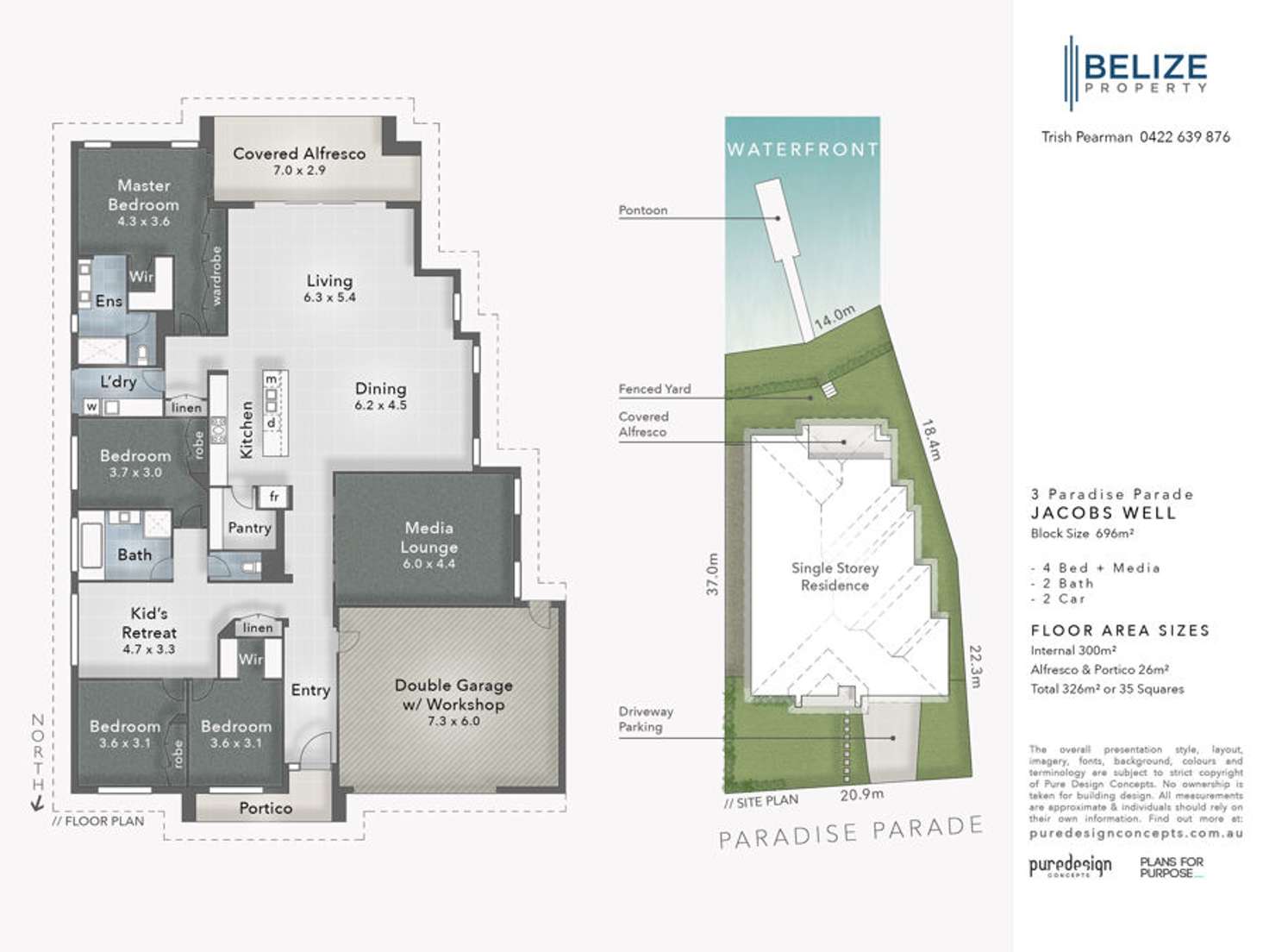 Floorplan of Homely house listing, 3 Paradise Parade, Jacobs Well QLD 4208
