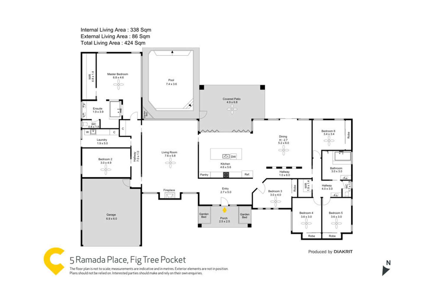 Floorplan of Homely house listing, 5 Ramada Place, Fig Tree Pocket QLD 4069