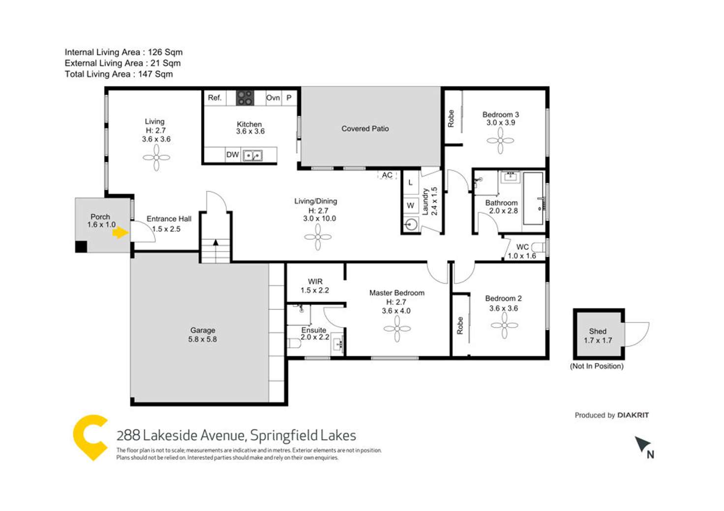 Floorplan of Homely house listing, 288 Lakeside Avenue, Springfield Lakes QLD 4300
