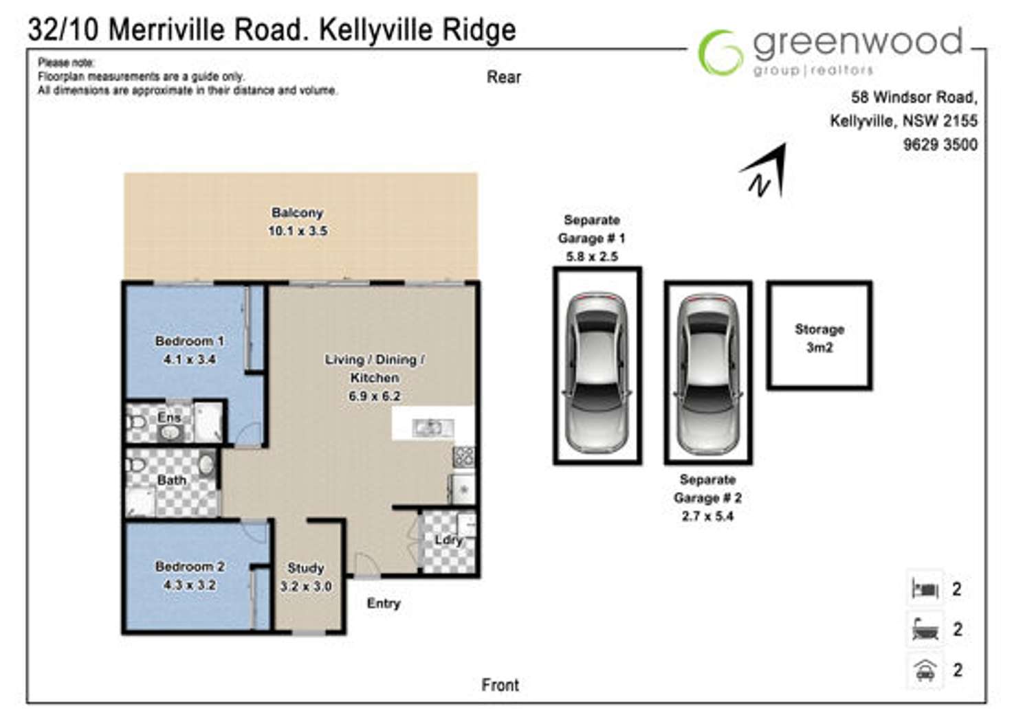 Floorplan of Homely apartment listing, 32/10 Merriville Road, Kellyville Ridge NSW 2155