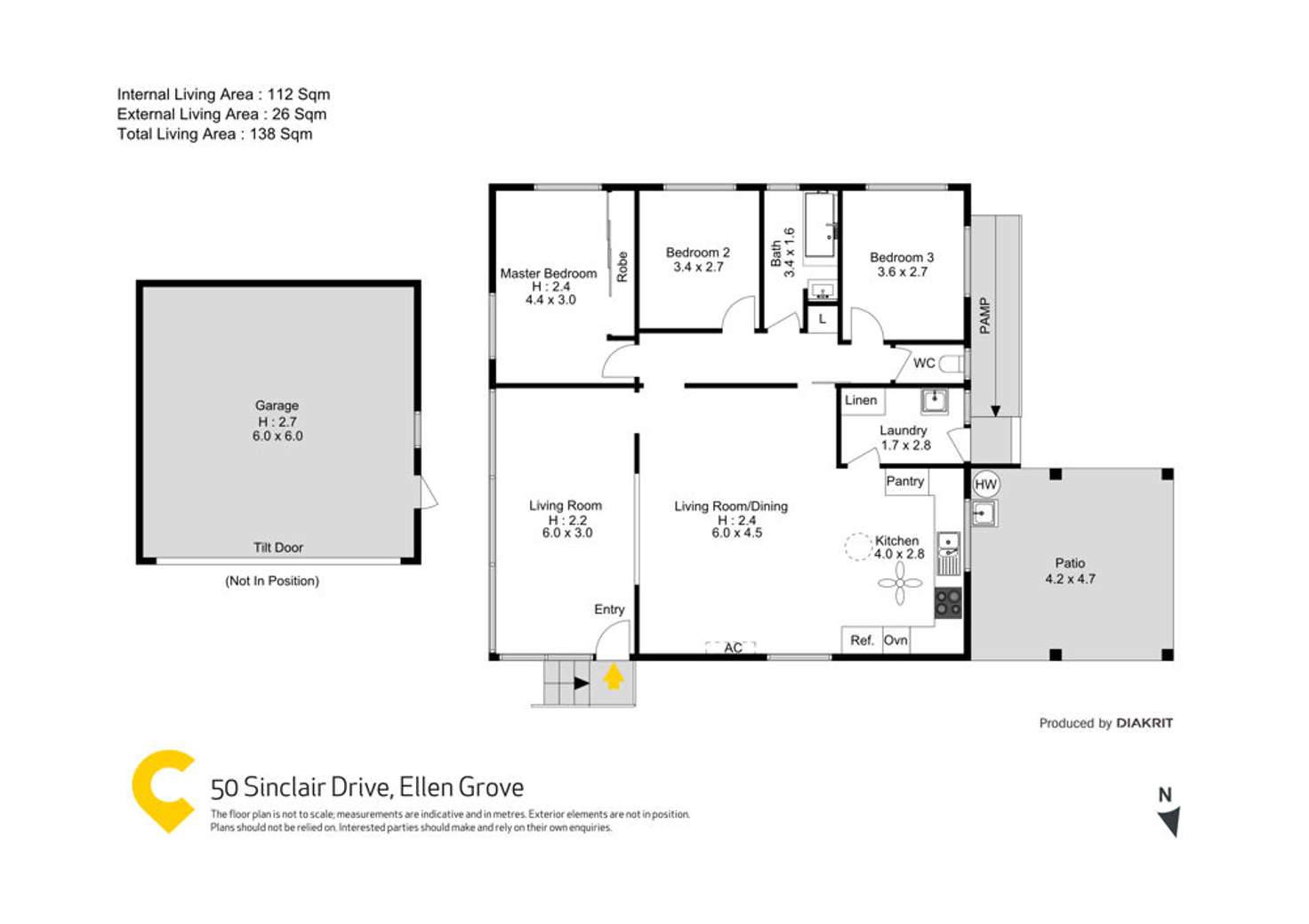 Floorplan of Homely house listing, 50 Sinclair Drive, Ellen Grove QLD 4078