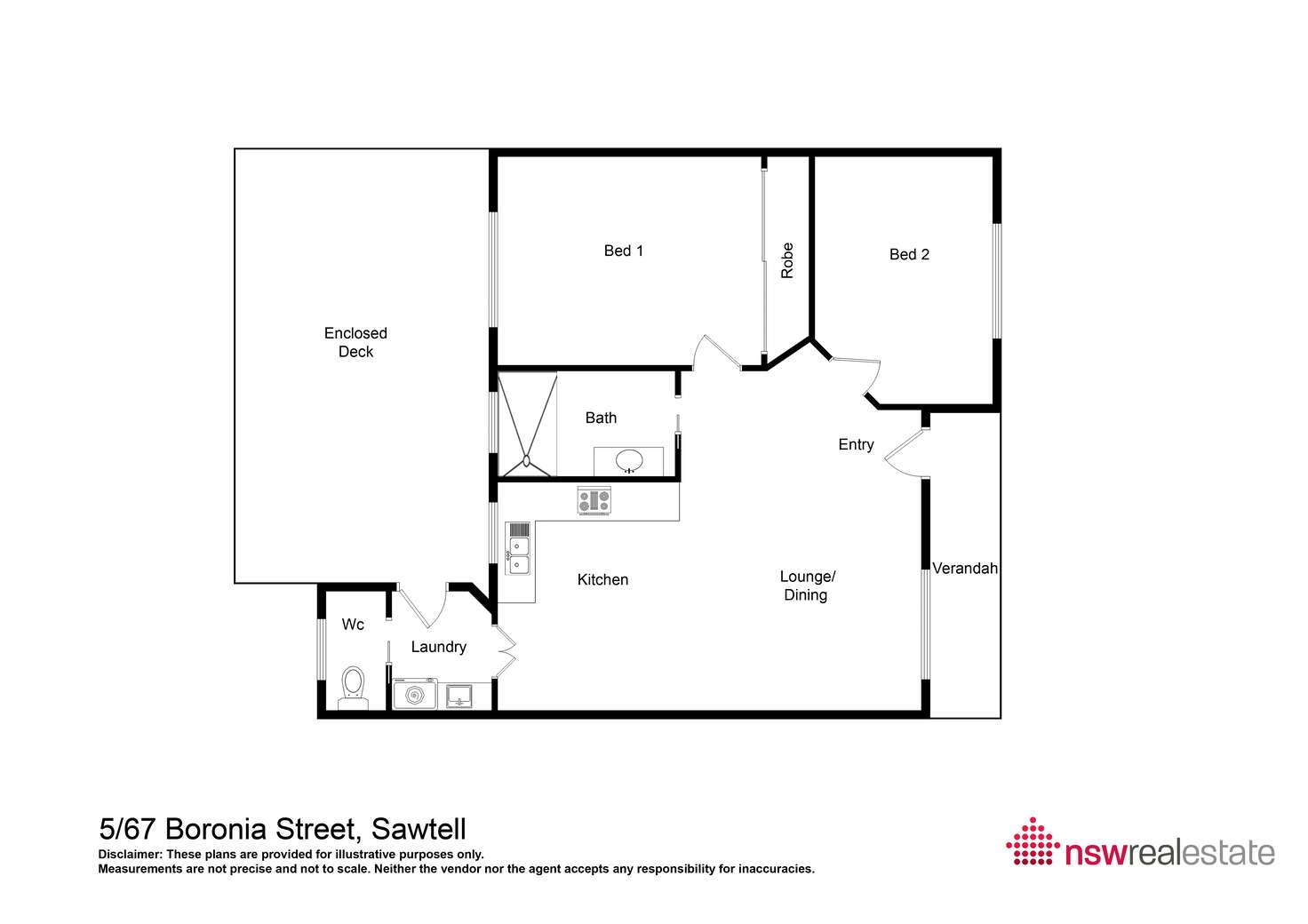 Floorplan of Homely villa listing, 5/67 Boronia Street, Sawtell NSW 2452