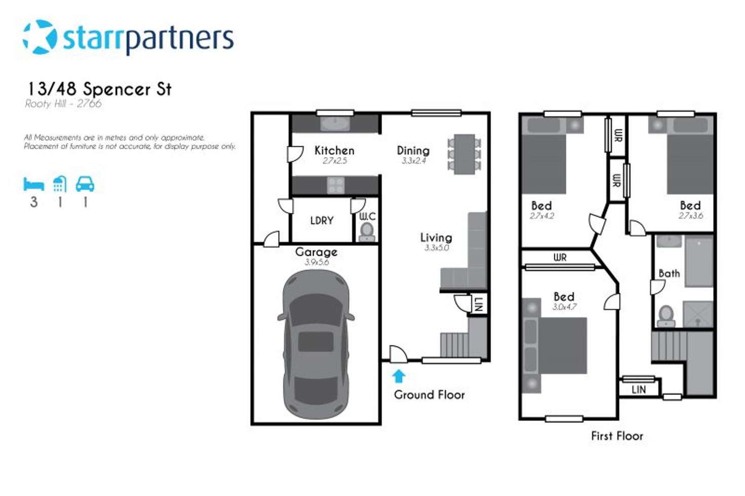 Floorplan of Homely townhouse listing, 13/48 Spencer Street, Rooty Hill NSW 2766
