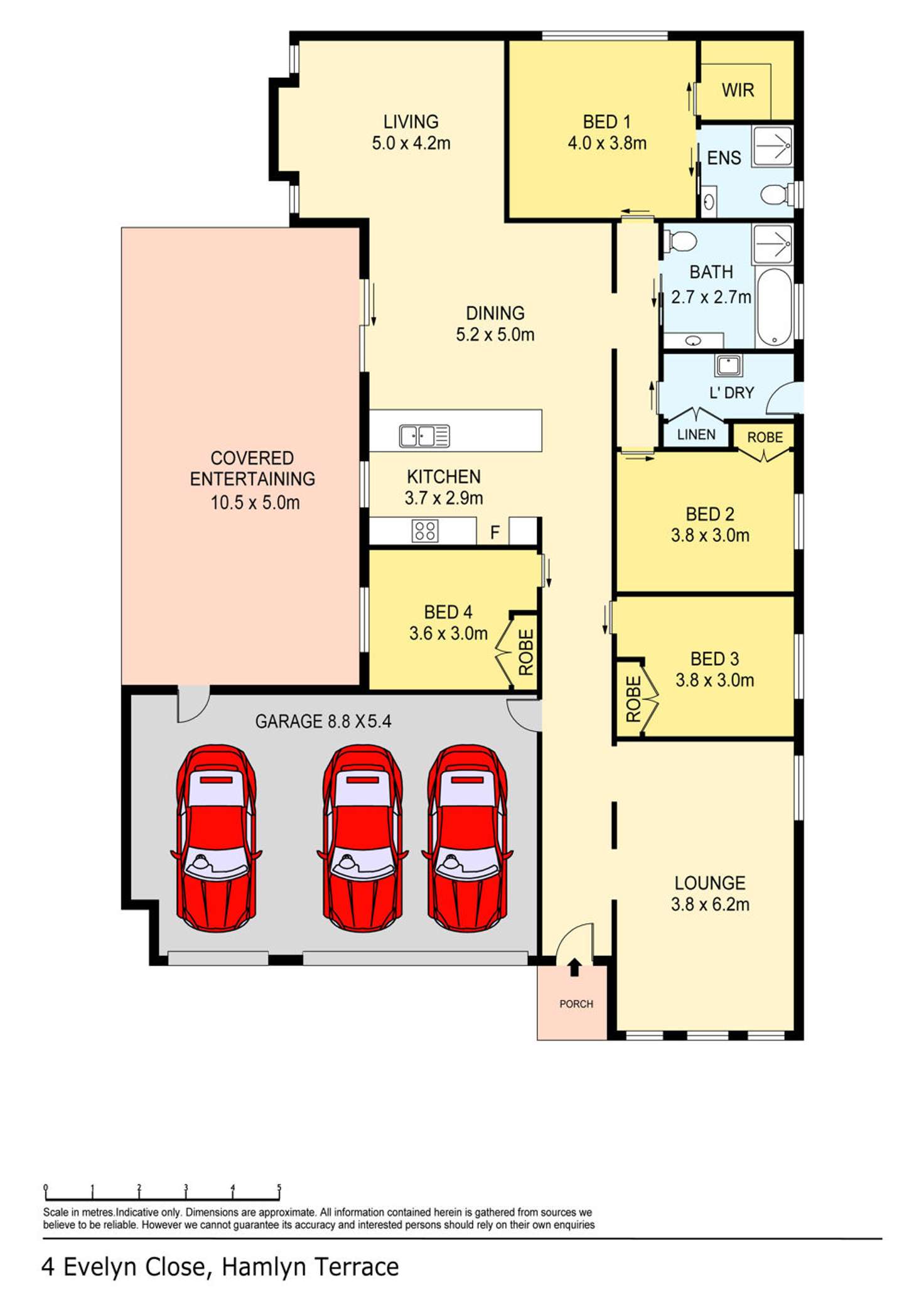 Floorplan of Homely house listing, 4 Evelyn Close, Hamlyn Terrace NSW 2259