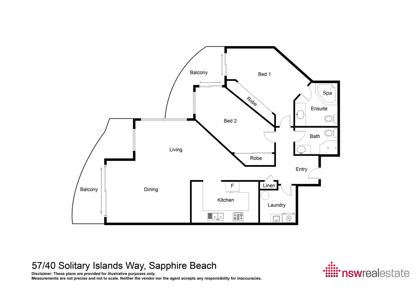 Floorplan of Homely apartment listing, 57/40 Solitary Islands Way, Sapphire Beach NSW 2450