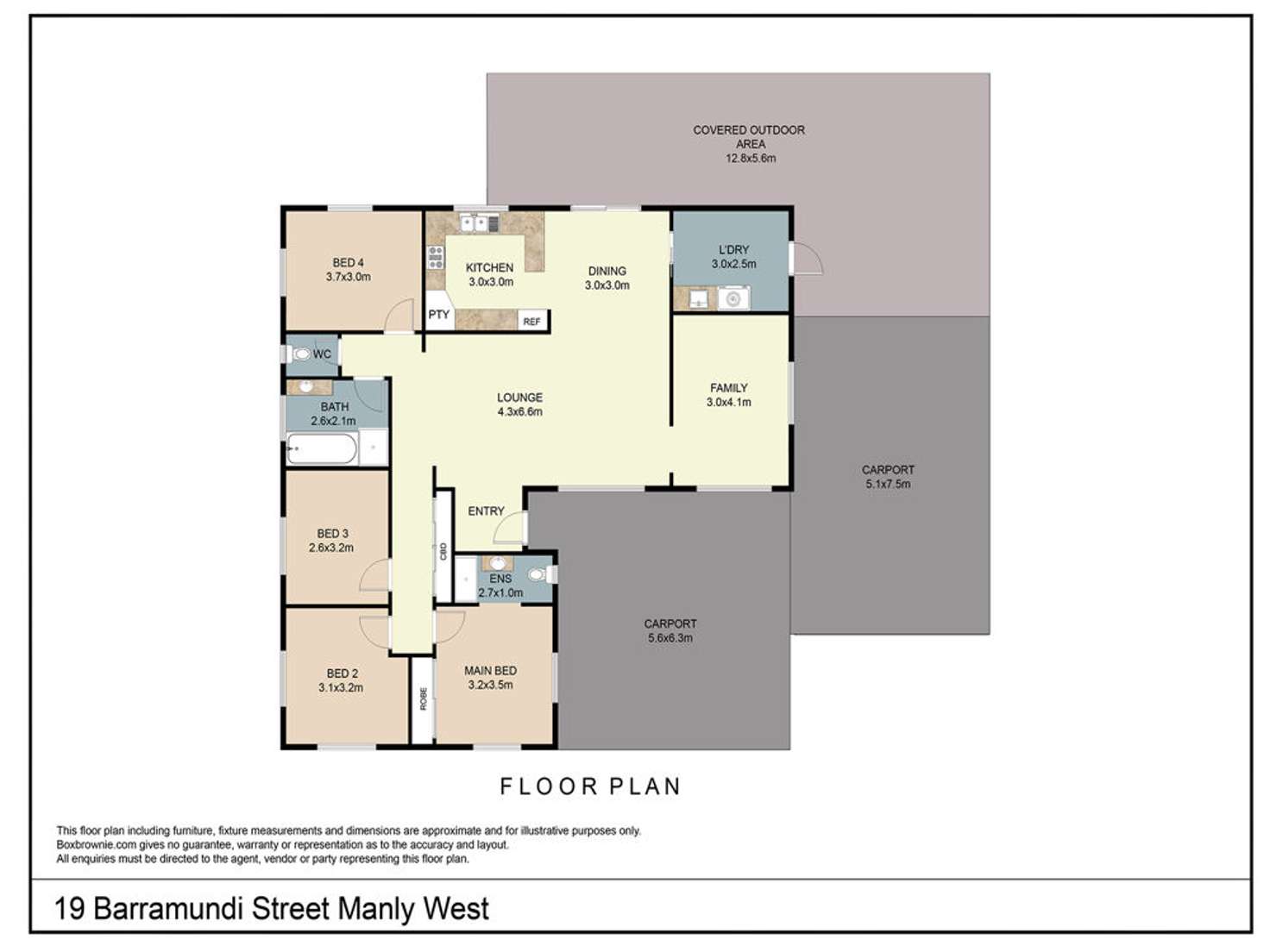 Floorplan of Homely house listing, 19 Barramundi Street, Manly West QLD 4179