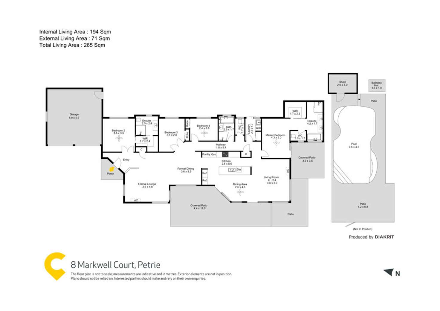 Floorplan of Homely house listing, 8 Markwell Court, Petrie QLD 4502