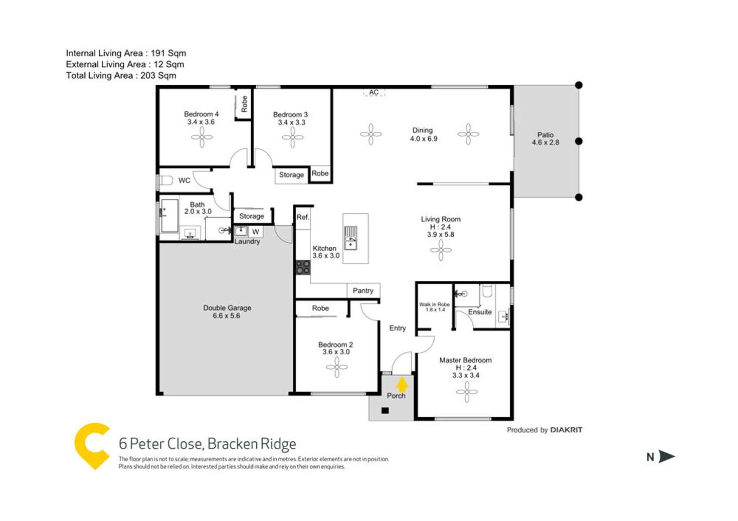 Floorplan of Homely house listing, 6 Peter Close, Bracken Ridge QLD 4017