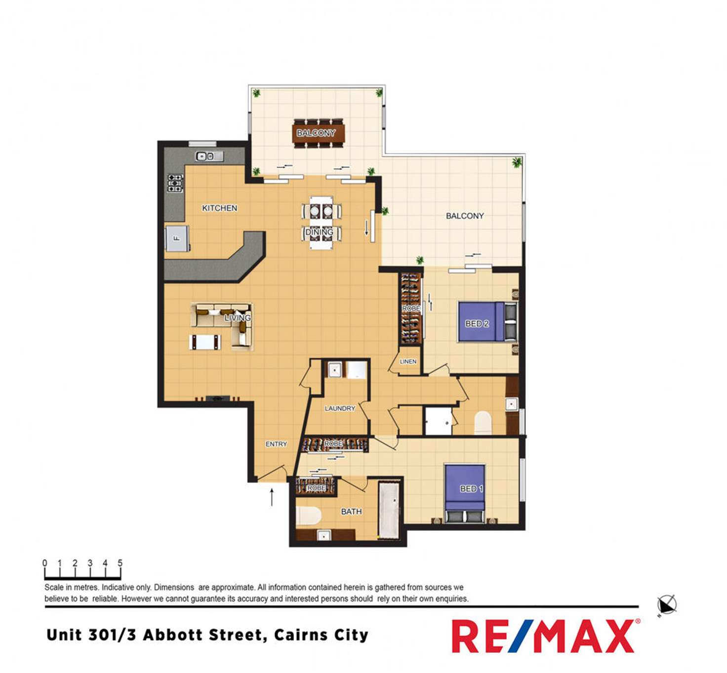 Floorplan of Homely apartment listing, 301/3 Abbott Street, Cairns City QLD 4870