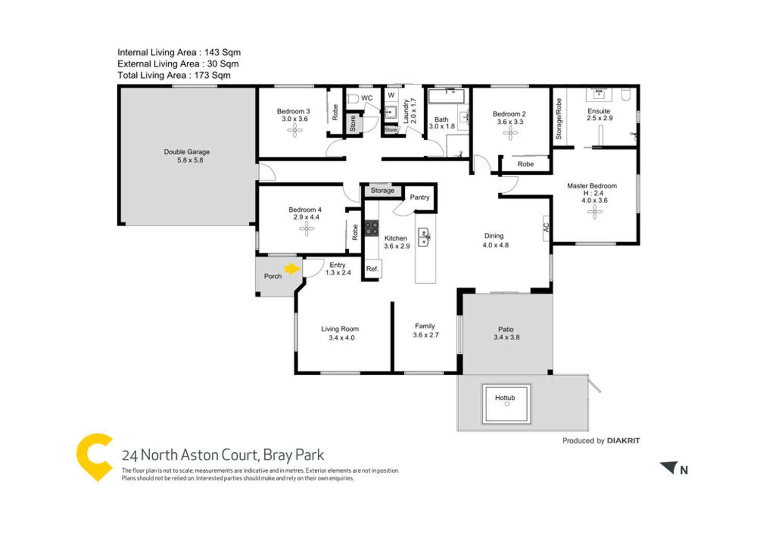 Floorplan of Homely house listing, 24 North Aston Court, Bray Park QLD 4500