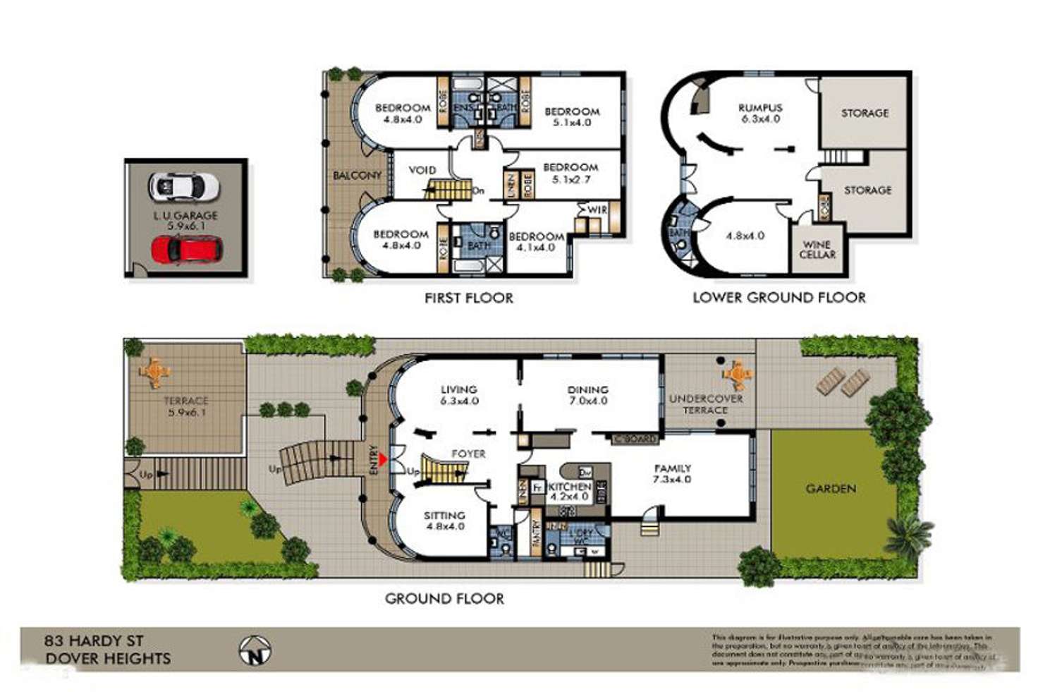 Floorplan of Homely house listing, 83 Hardy St, Dover Heights NSW 2030