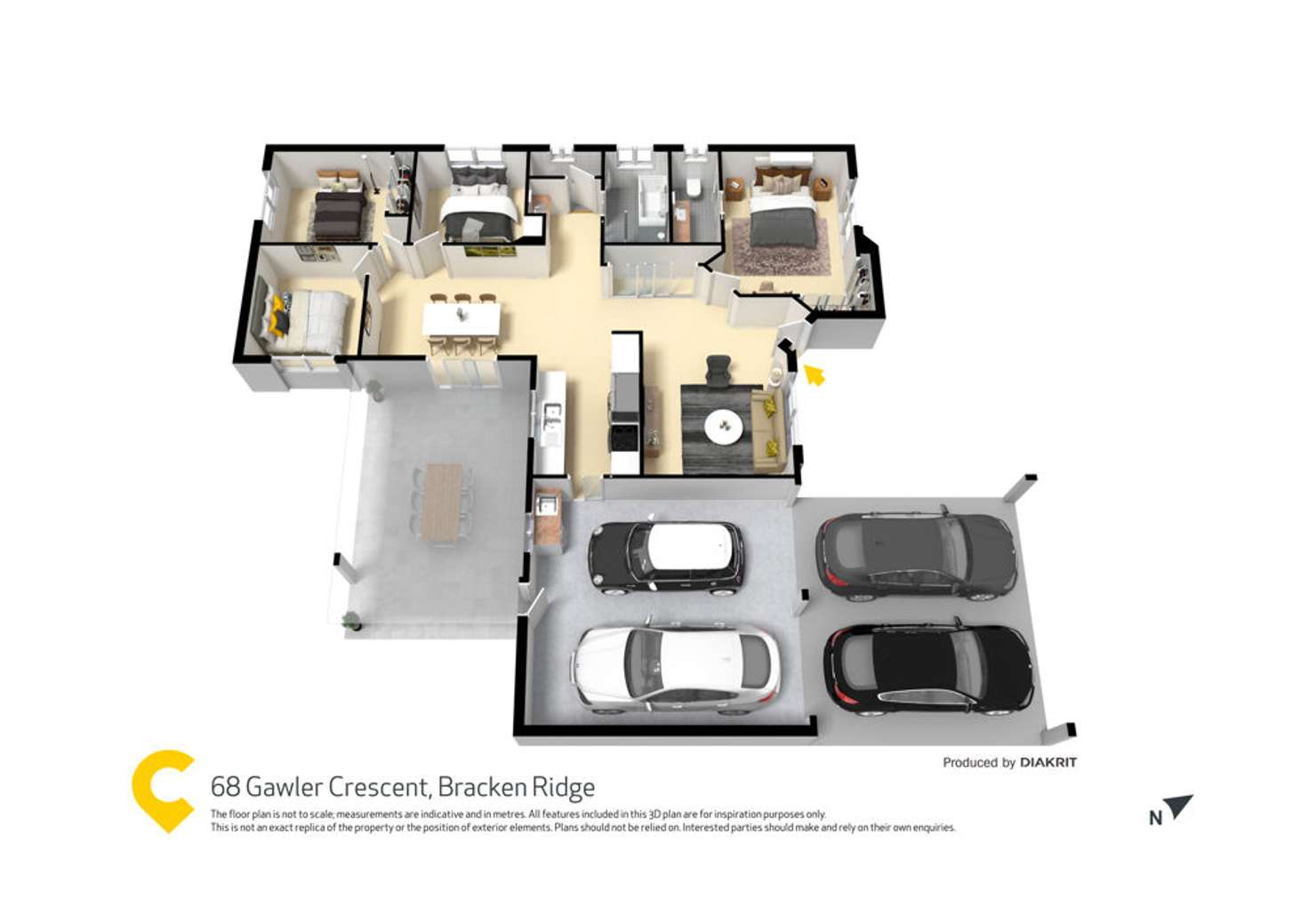 Floorplan of Homely house listing, 68 Gawler Crescent, Bracken Ridge QLD 4017