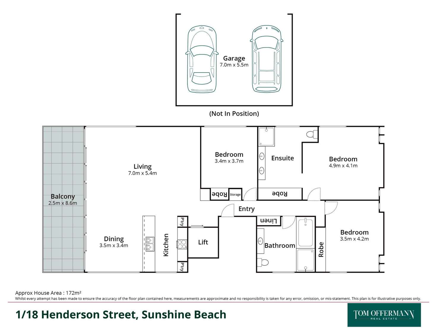 Floorplan of Homely unit listing, 1/18 Henderson Street, Sunshine Beach QLD 4567