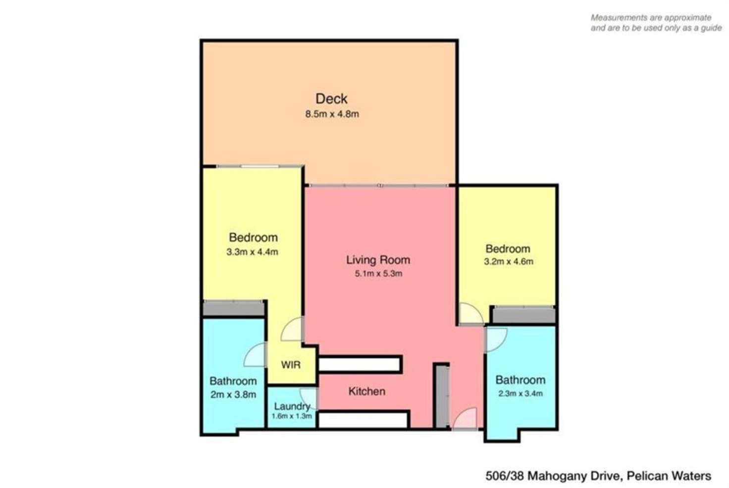 Floorplan of Homely unit listing, 506/38 Mahogany Drive, Pelican Waters QLD 4551