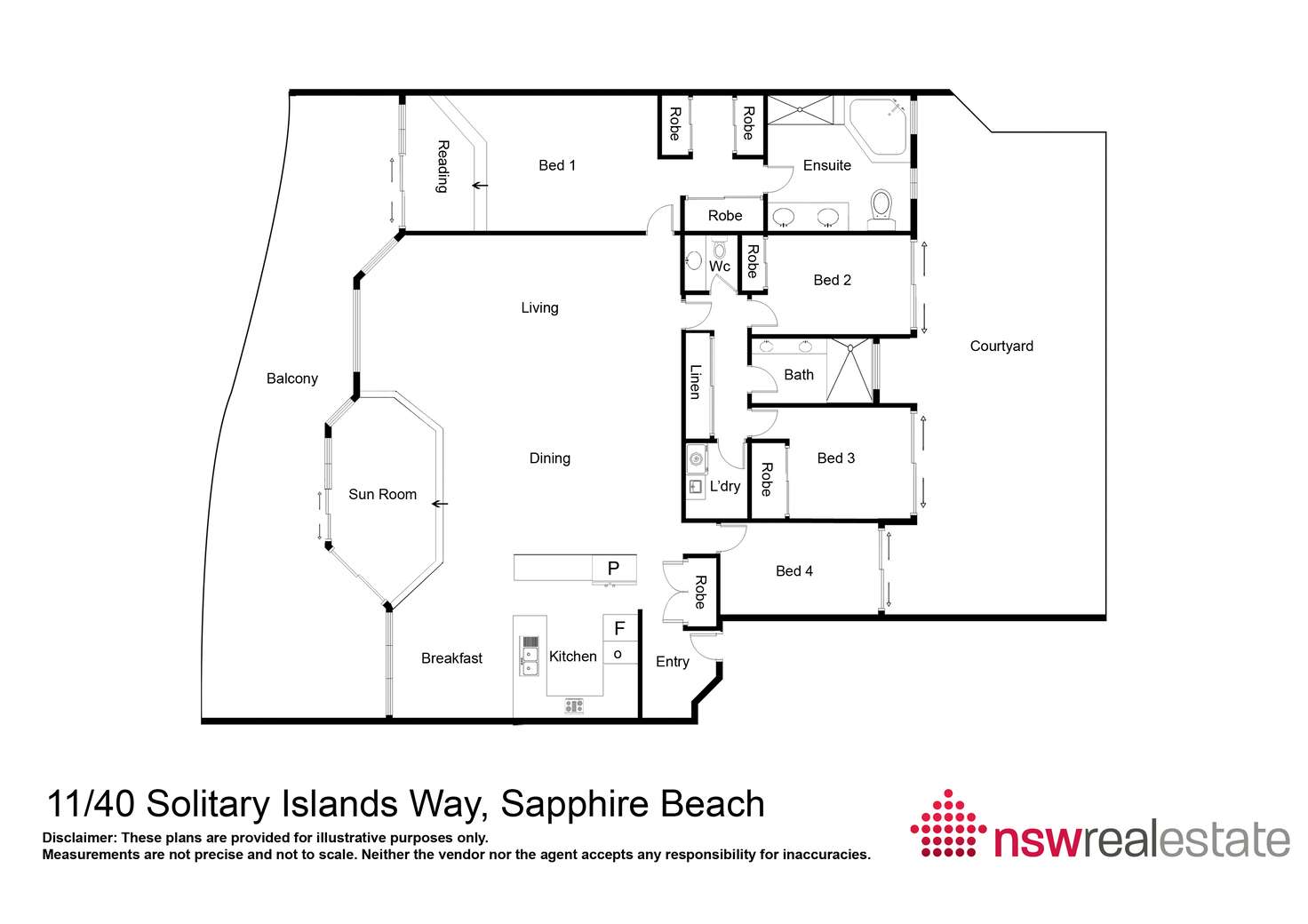 Floorplan of Homely apartment listing, 11/40 Solitary Islands Way, Sapphire Beach NSW 2450
