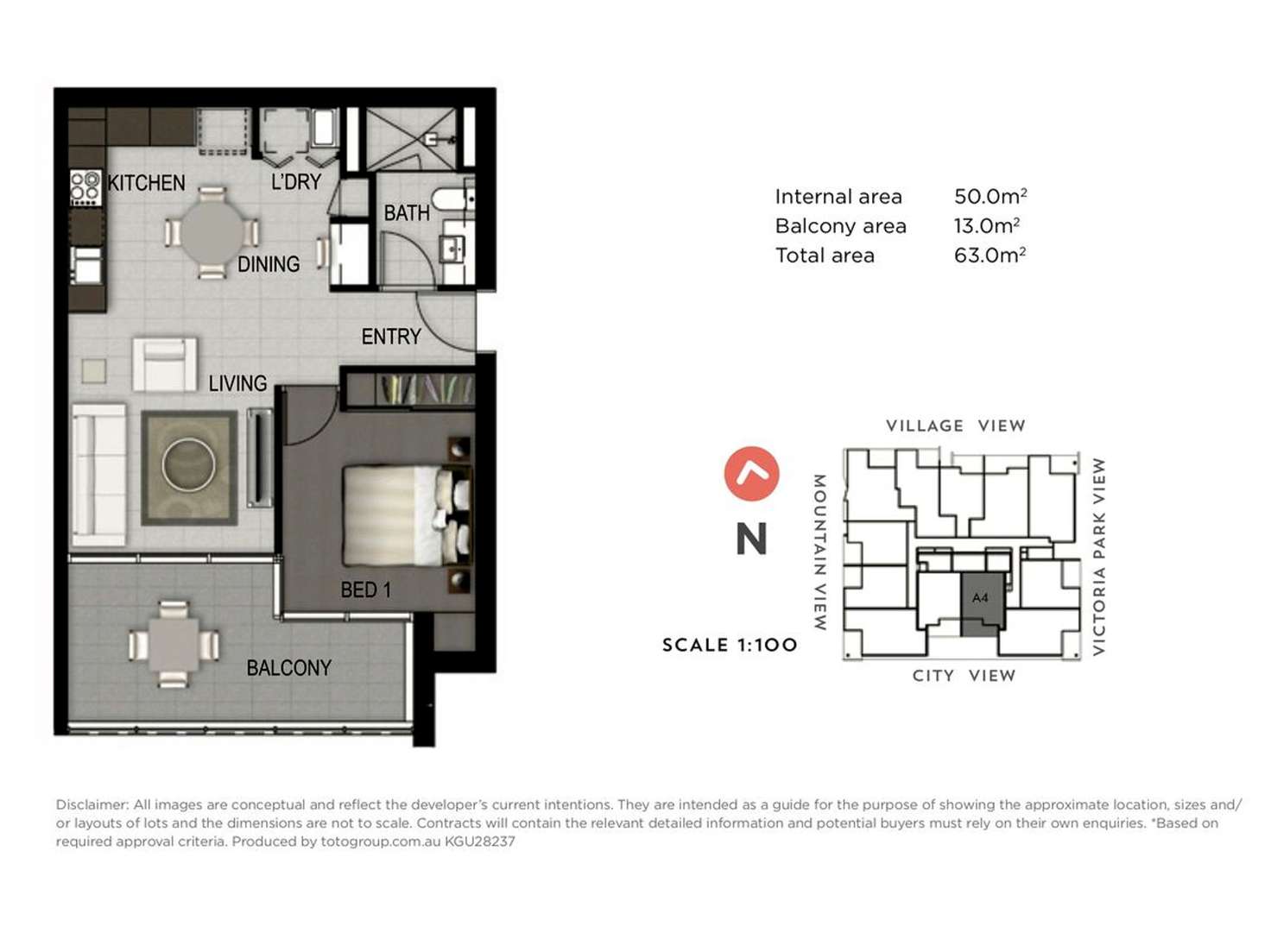 Floorplan of Homely apartment listing, 1005/31 Musk Avenue, Kelvin Grove QLD 4059