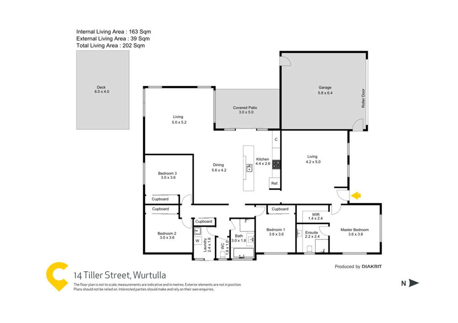Floorplan of Homely house listing, 14 Tiller Street, Wurtulla QLD 4575