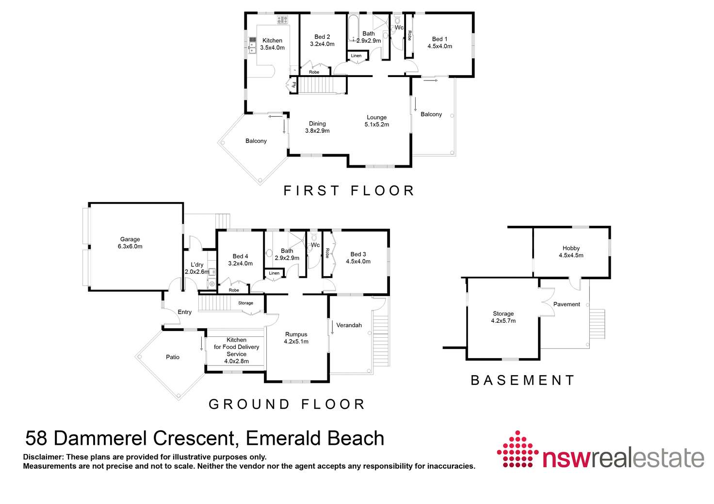 Floorplan of Homely house listing, 58 Dammerel Crescent, Emerald Beach NSW 2456