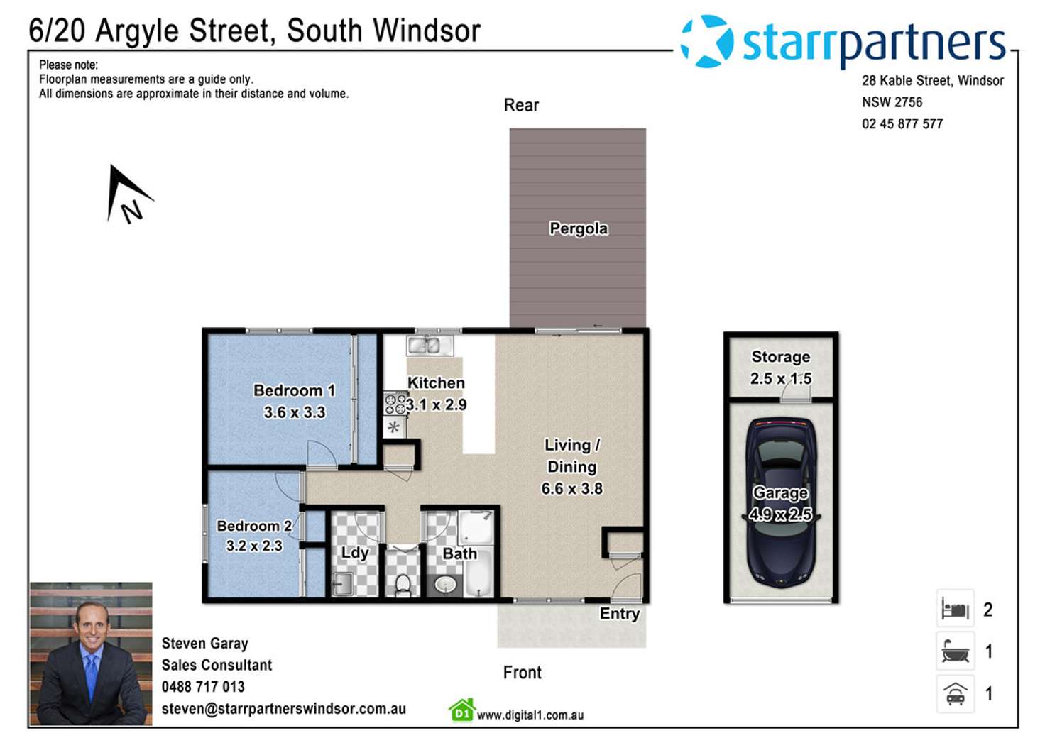 Floorplan of Homely house listing, 6/20 Argyle Street, South Windsor NSW 2756