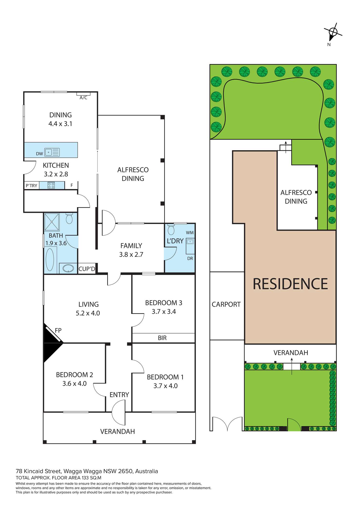 Floorplan of Homely house listing, 78 Kincaid Street, Wagga Wagga NSW 2650