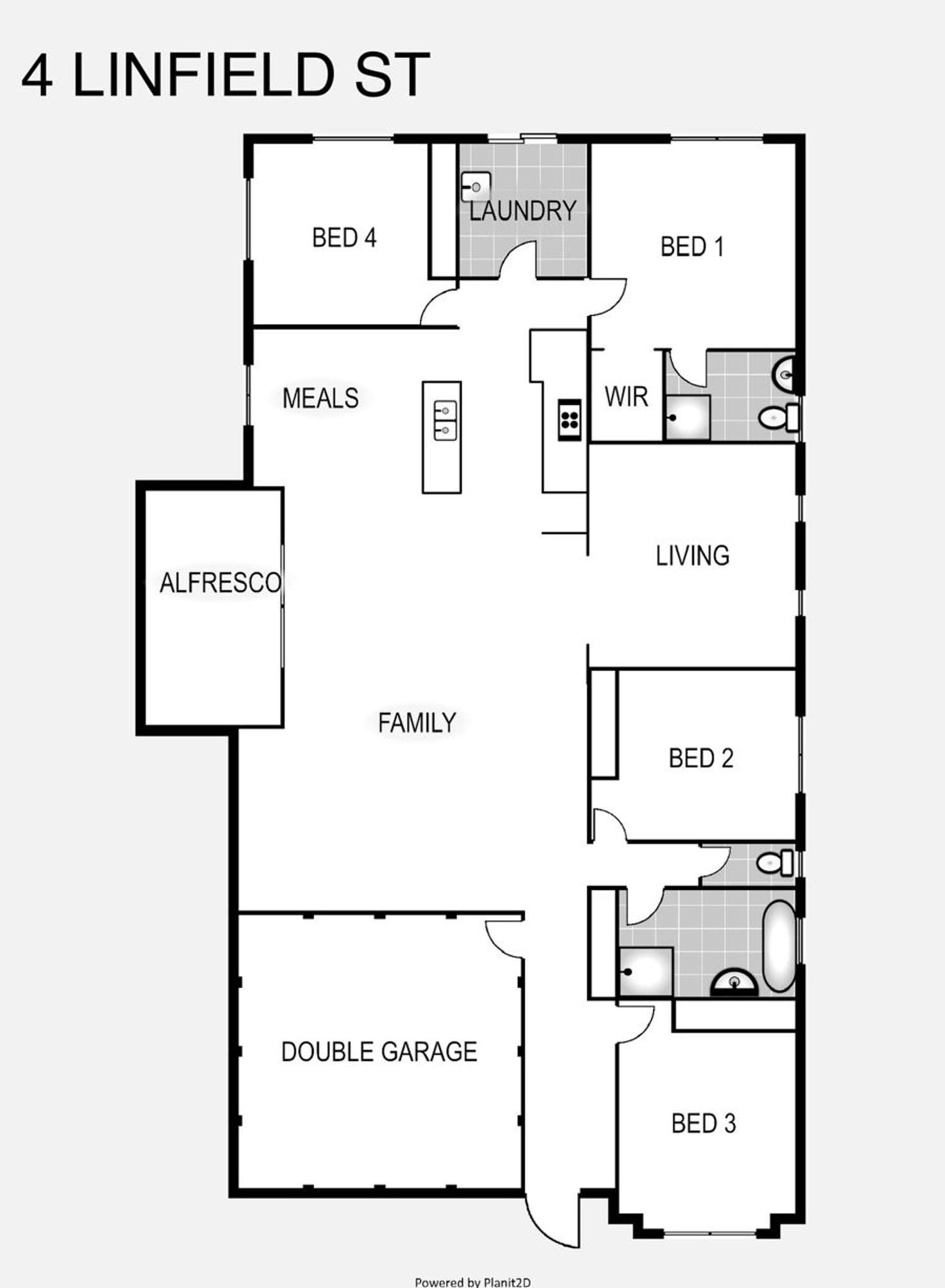 Floorplan of Homely house listing, 4 Linfield Street, Hillcrest QLD 4118