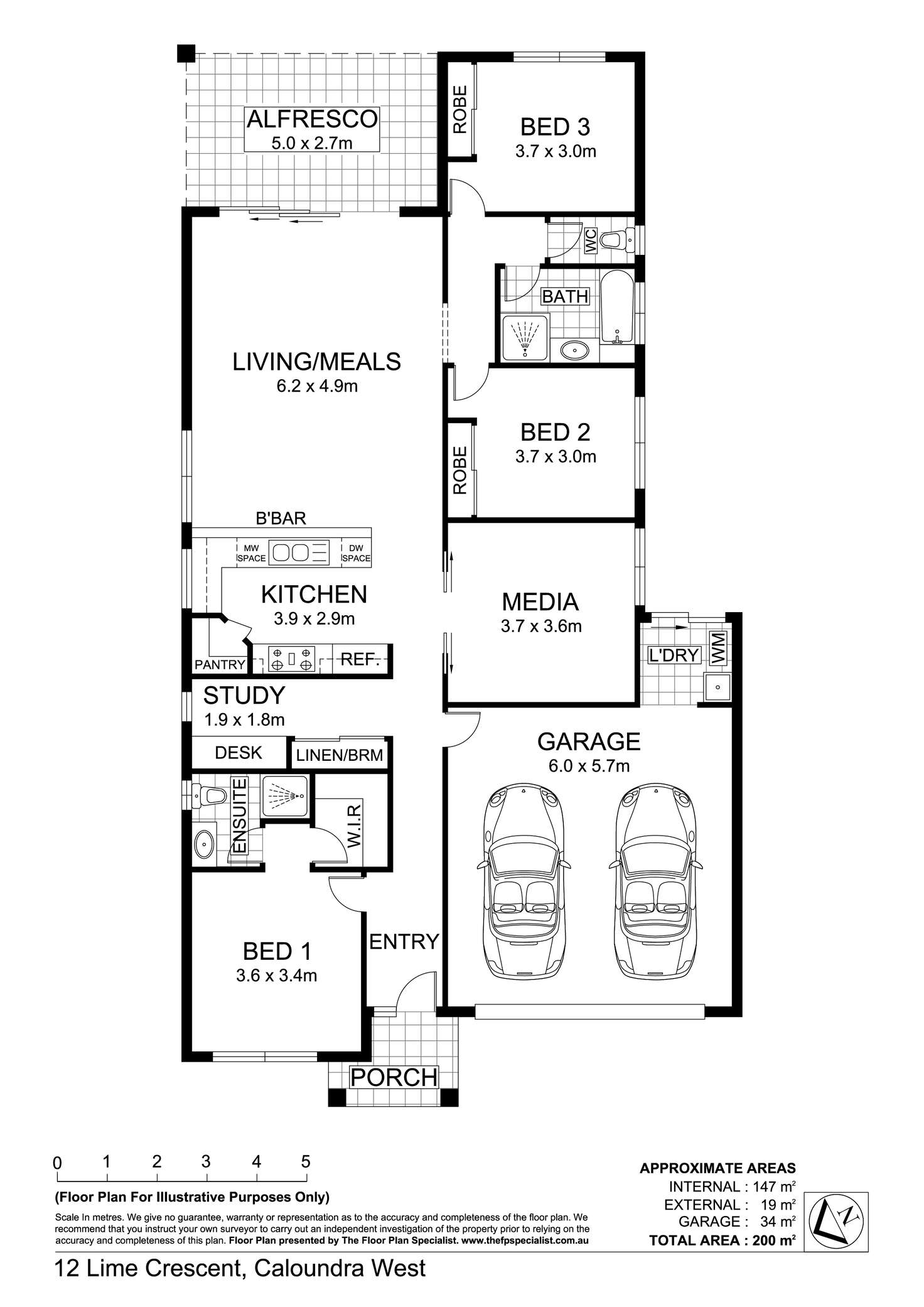 Floorplan of Homely house listing, 12 Lime Crescent, Caloundra West QLD 4551