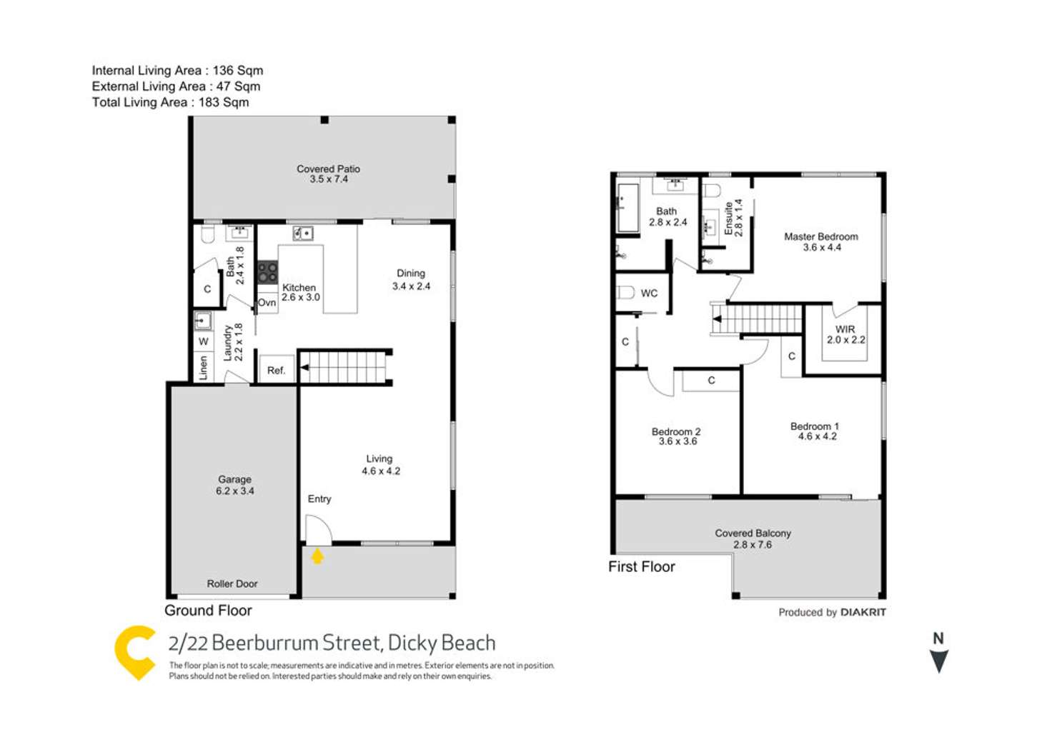 Floorplan of Homely house listing, 2/22 Beerburrum Street, Dicky Beach QLD 4551