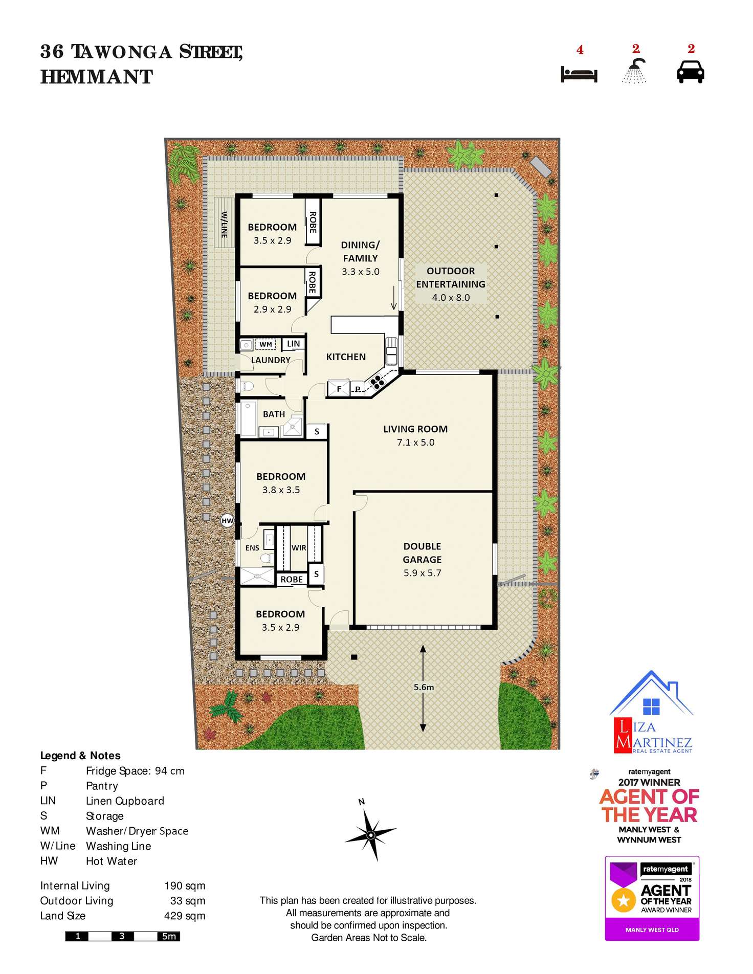 Floorplan of Homely house listing, 36 Tawonga Street, Hemmant QLD 4174