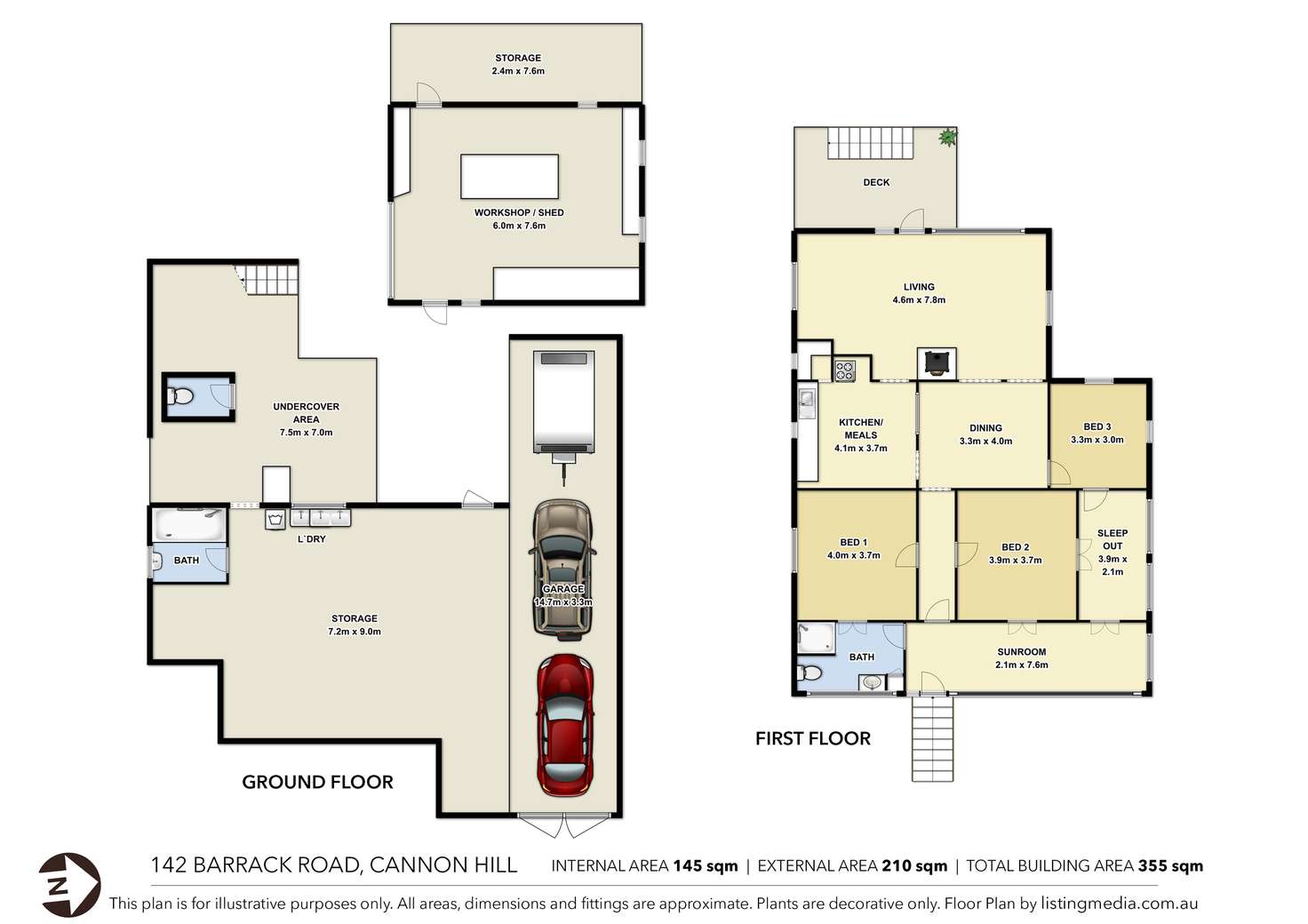 Floorplan of Homely house listing, 142 Barrack Road, Cannon Hill QLD 4170