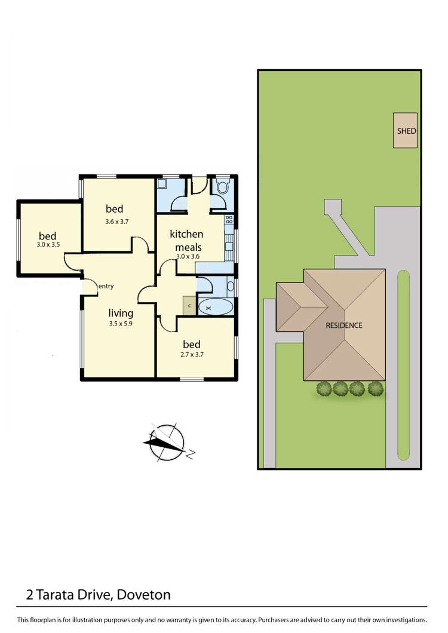 Floorplan of Homely house listing, 2 Tarata Drive, Doveton VIC 3177