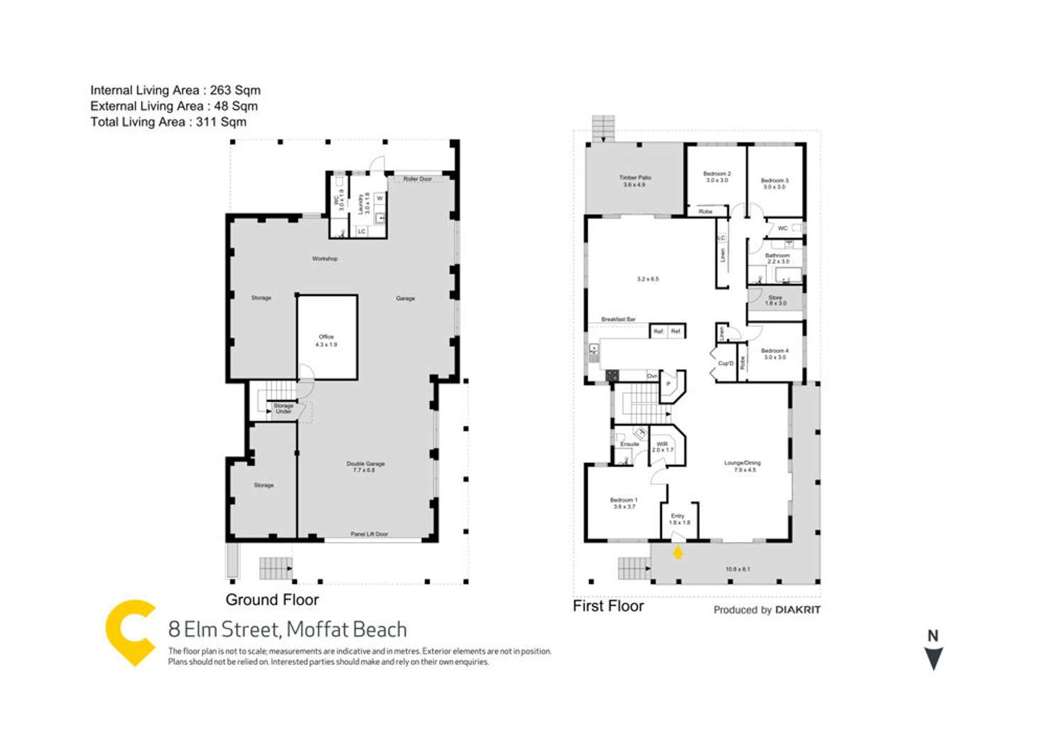 Floorplan of Homely house listing, 8 Elm Street, Moffat Beach QLD 4551