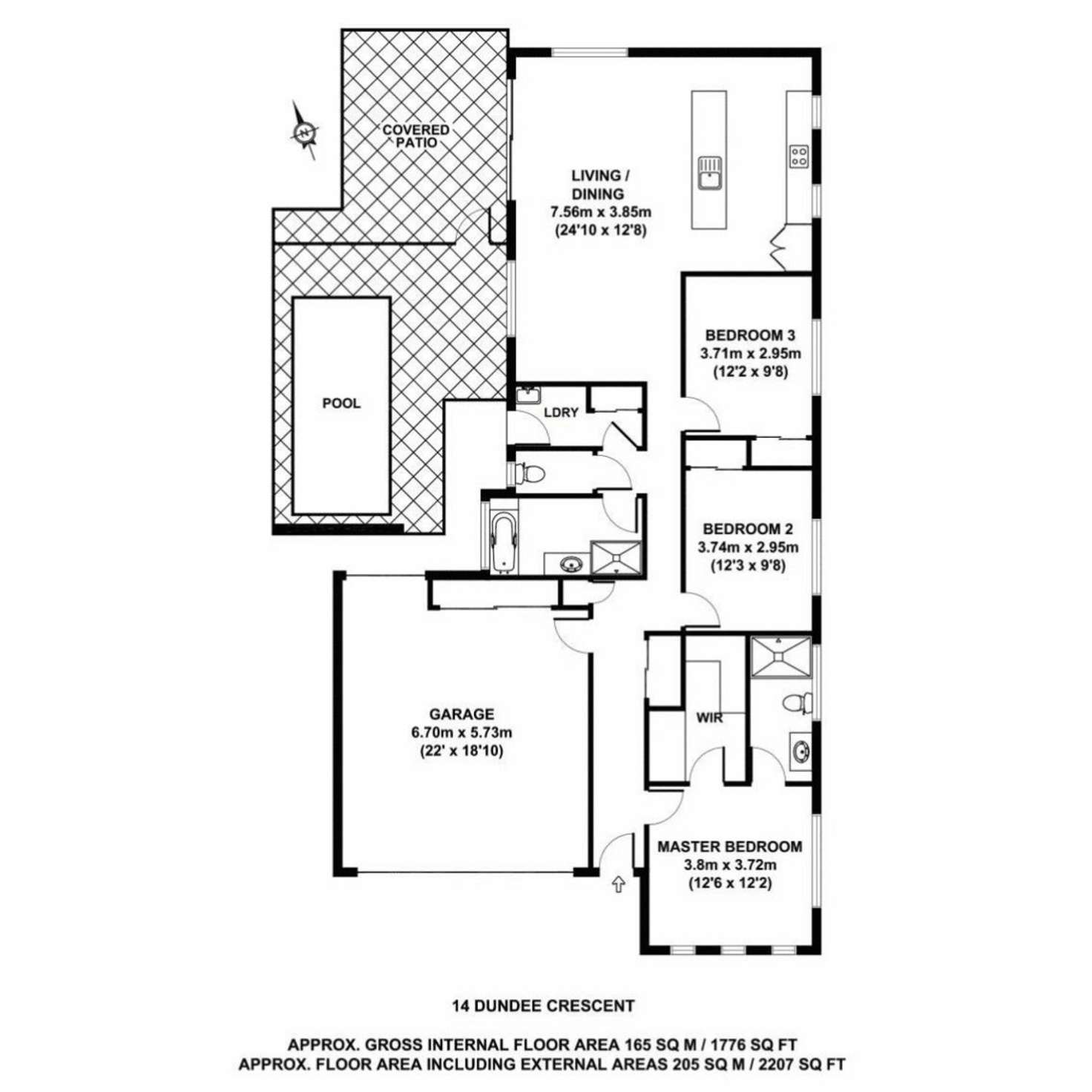 Floorplan of Homely house listing, 14 Dundee Crescent, Wakerley QLD 4154