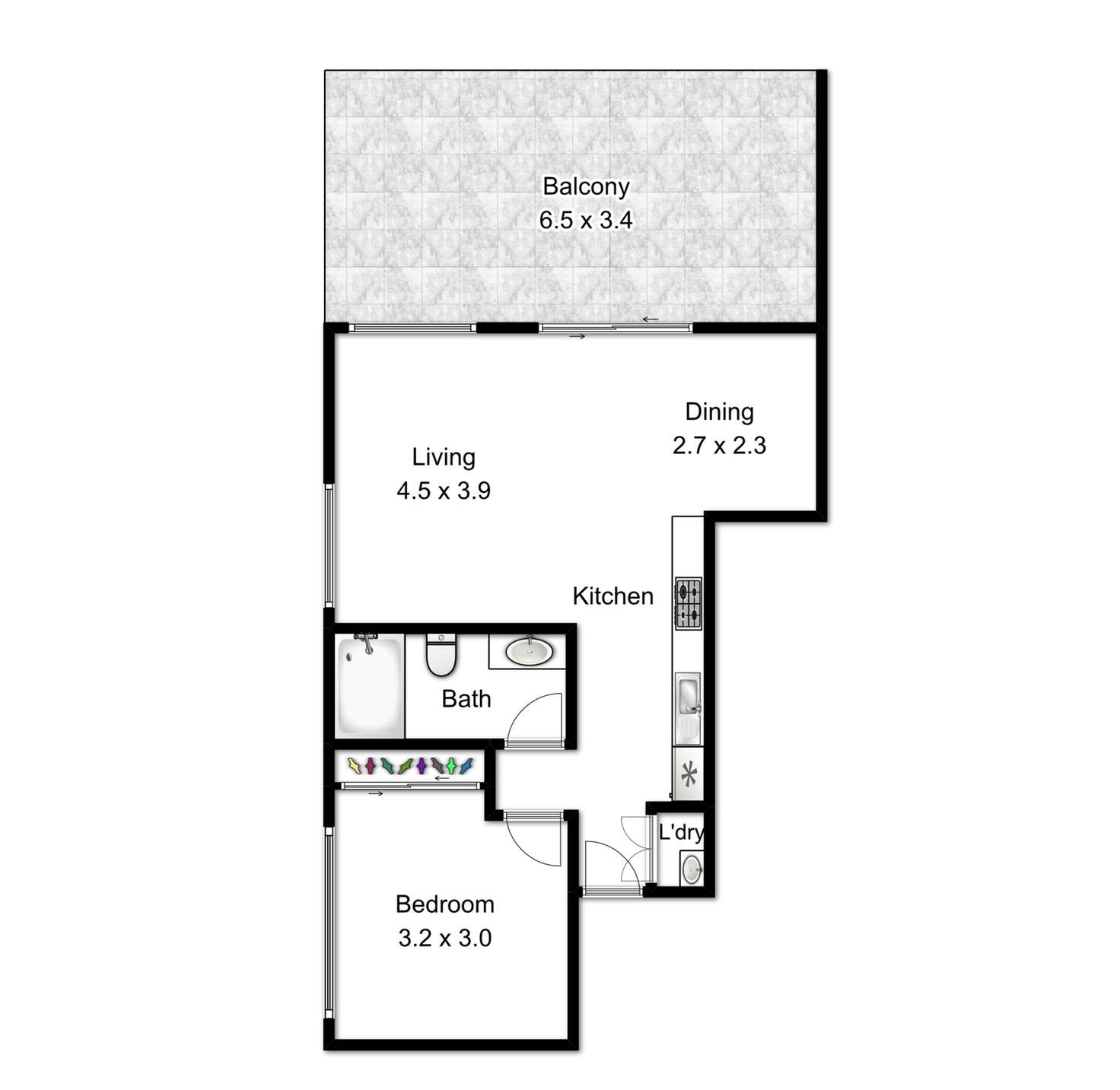 Floorplan of Homely unit listing, 24/204 Wellington Rd, East Brisbane QLD 4169
