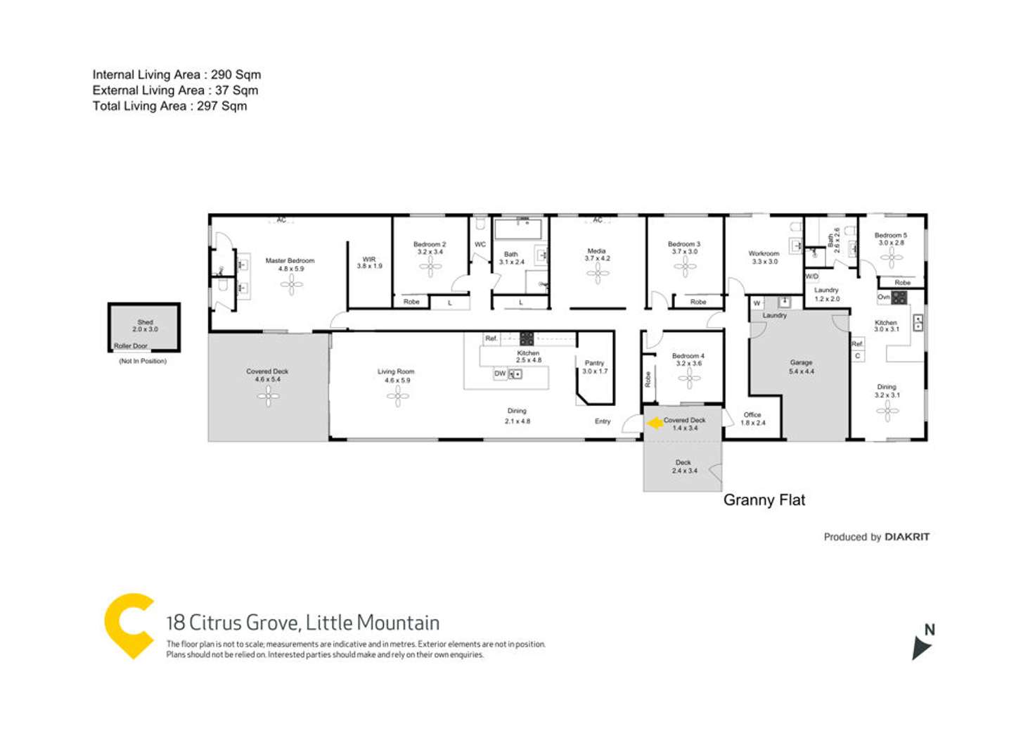 Floorplan of Homely house listing, 18 Citrus Grove, Little Mountain QLD 4551