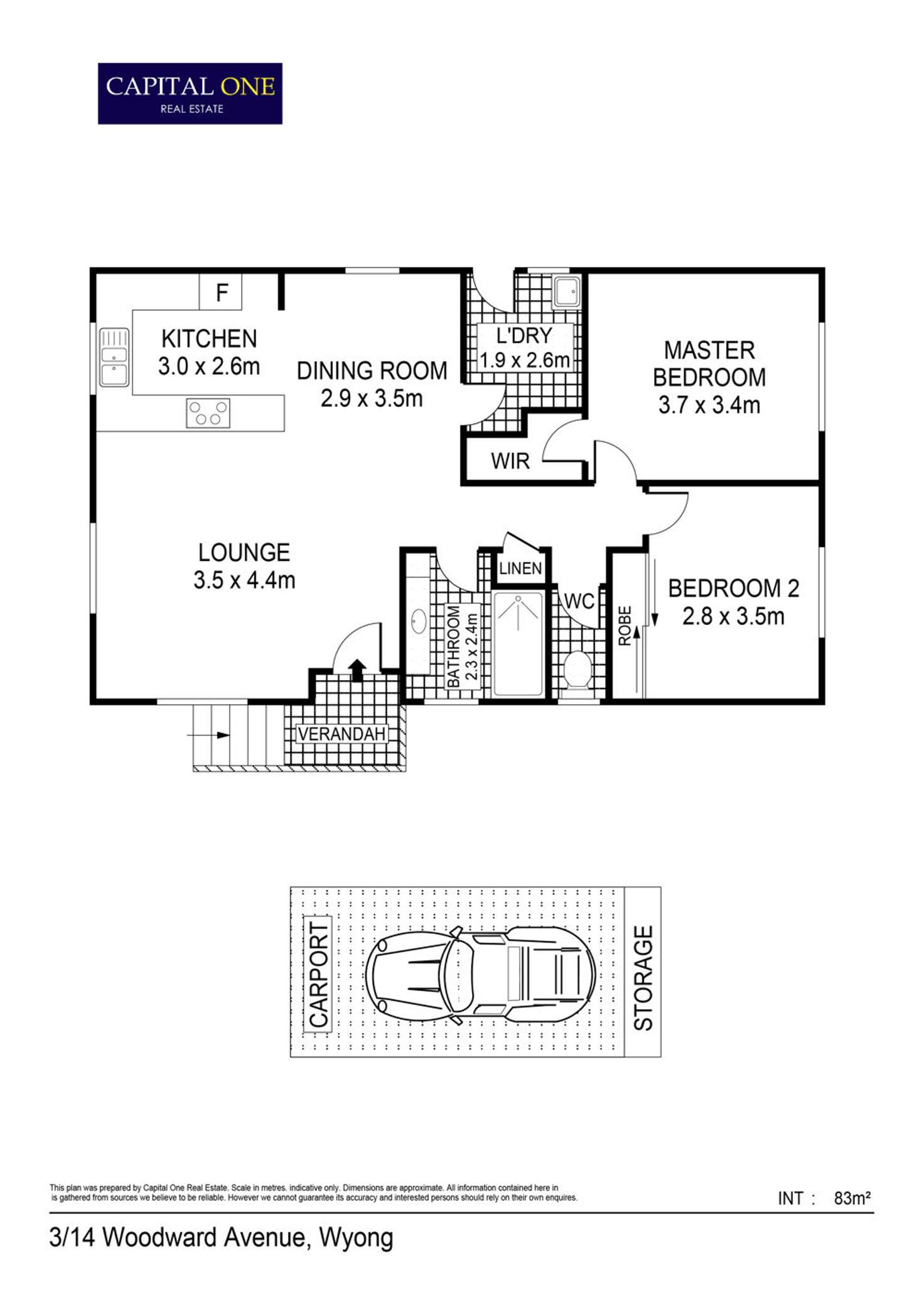 Floorplan of Homely villa listing, 3/14 Woodward Avenue, Wyong NSW 2259