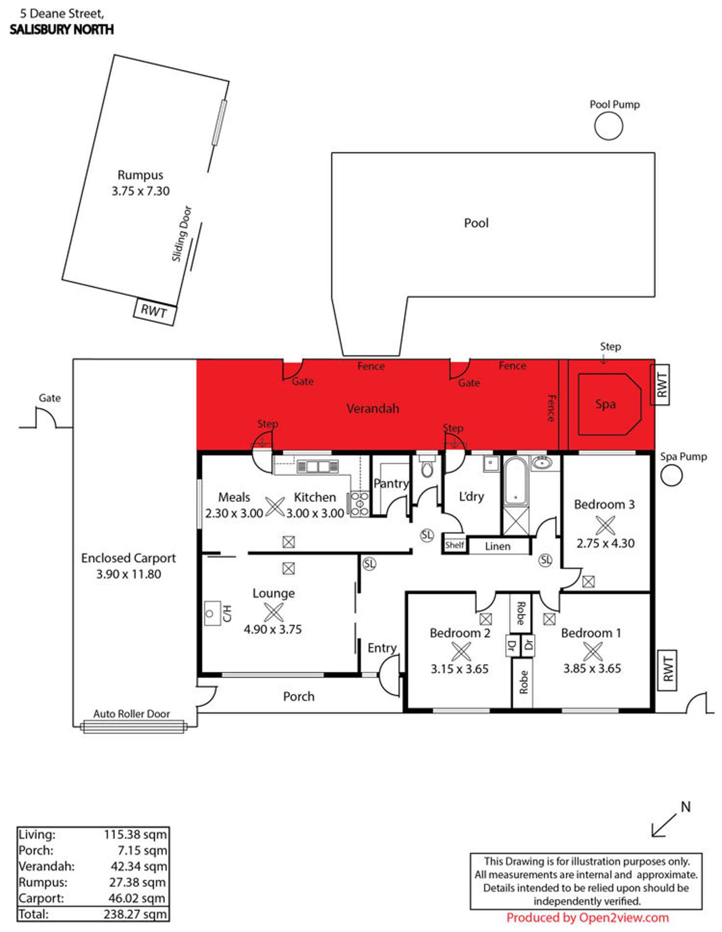 Floorplan of Homely house listing, 5 Deane Street, Salisbury North SA 5108