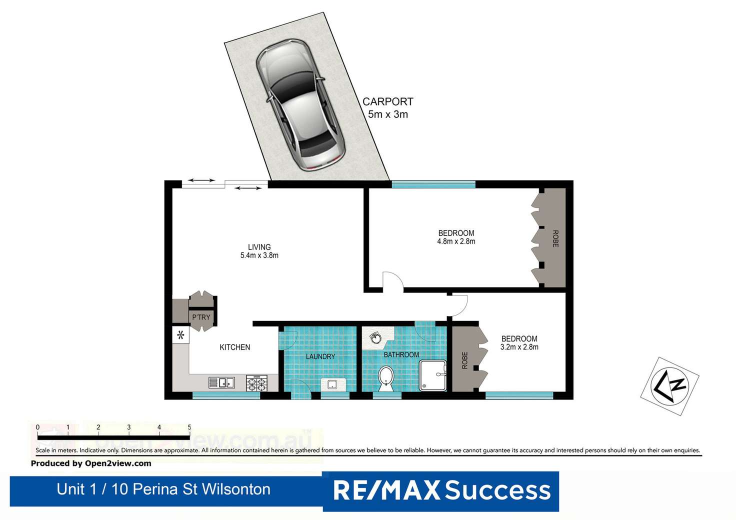Floorplan of Homely unit listing, 1/10 Perina Street, Wilsonton QLD 4350