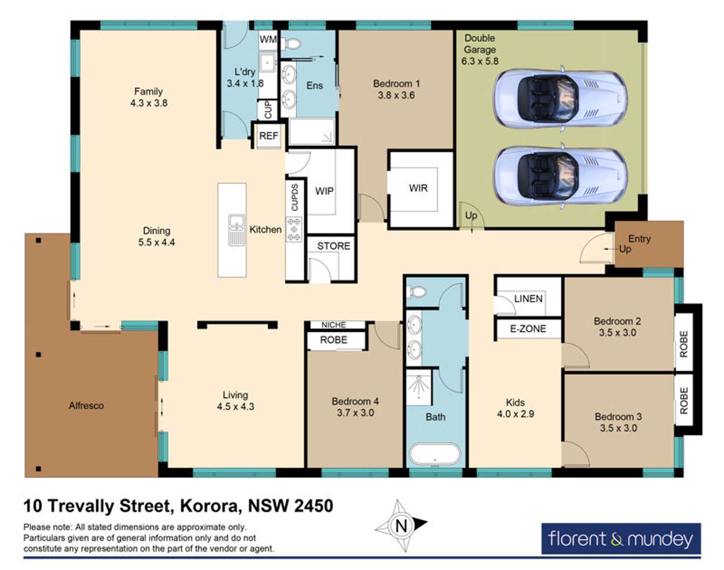 Floorplan of Homely house listing, 10 Trevally St, Korora NSW 2450