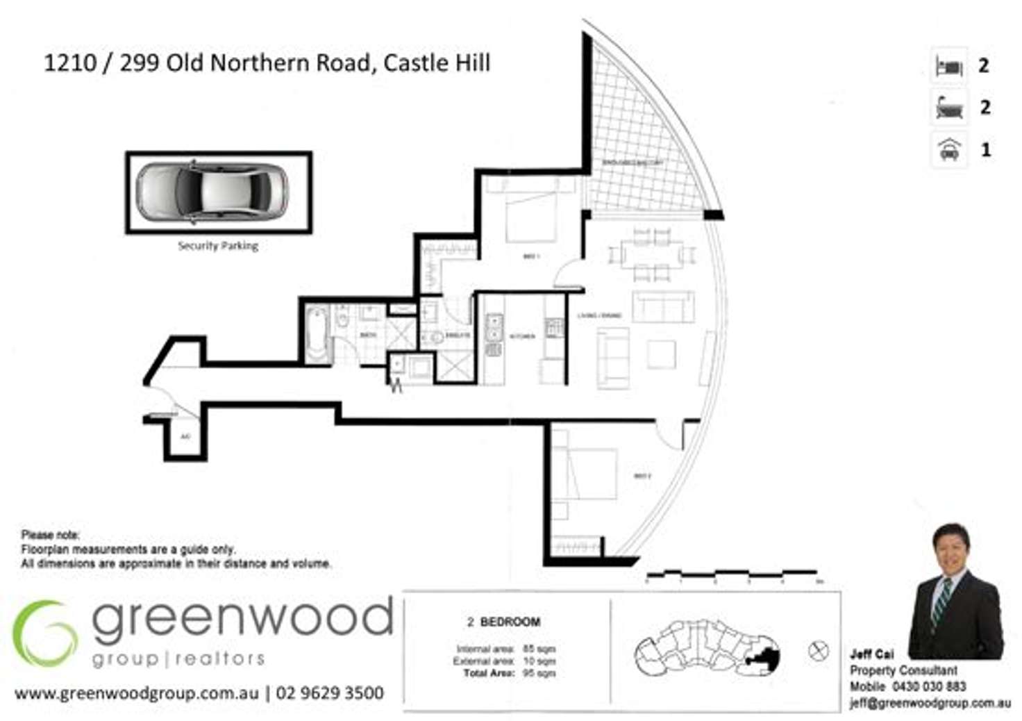 Floorplan of Homely apartment listing, 1210/299 Old Northern Road, Castle Hill NSW 2154