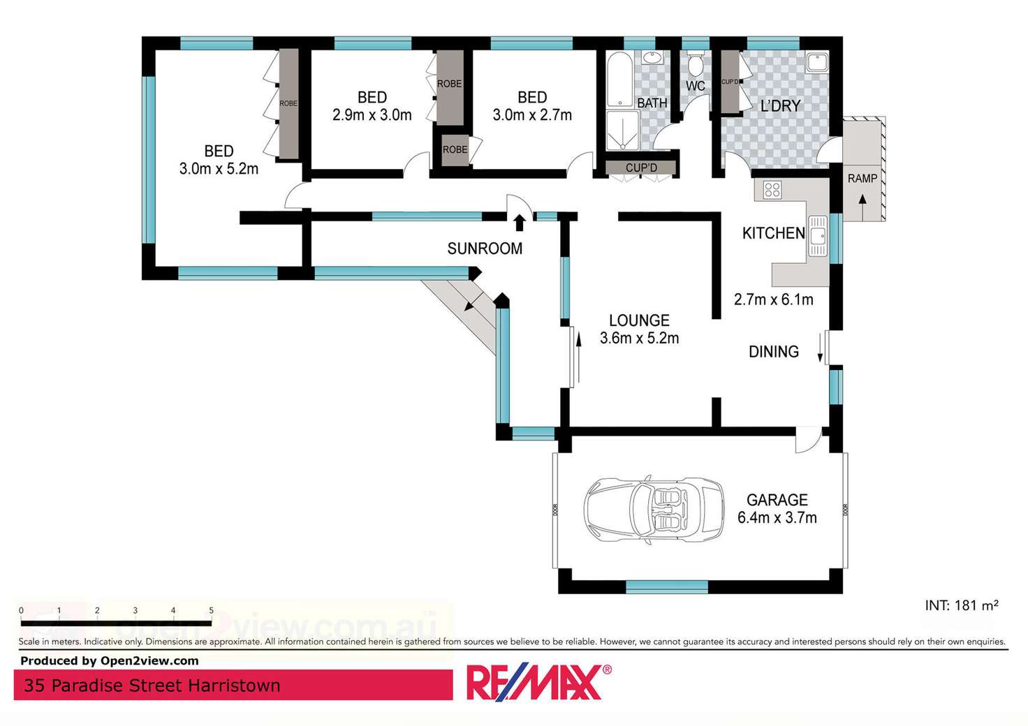 Floorplan of Homely house listing, 35 Paradise Street, Harristown QLD 4350