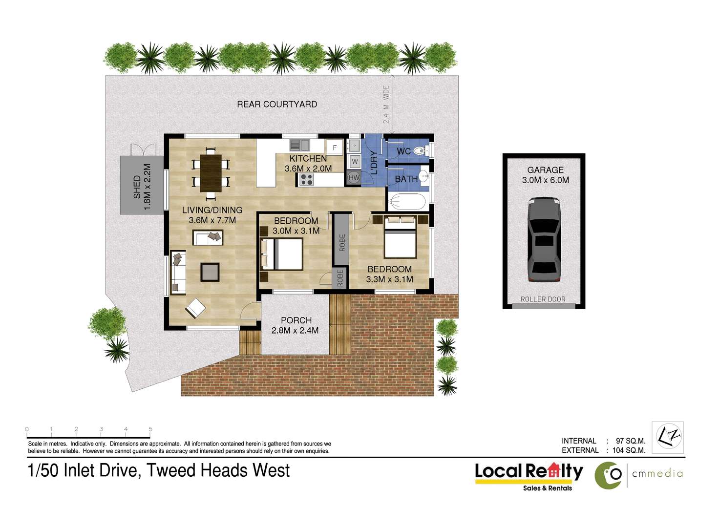 Floorplan of Homely house listing, 1/50 Inlet Drive, Tweed Heads West NSW 2485